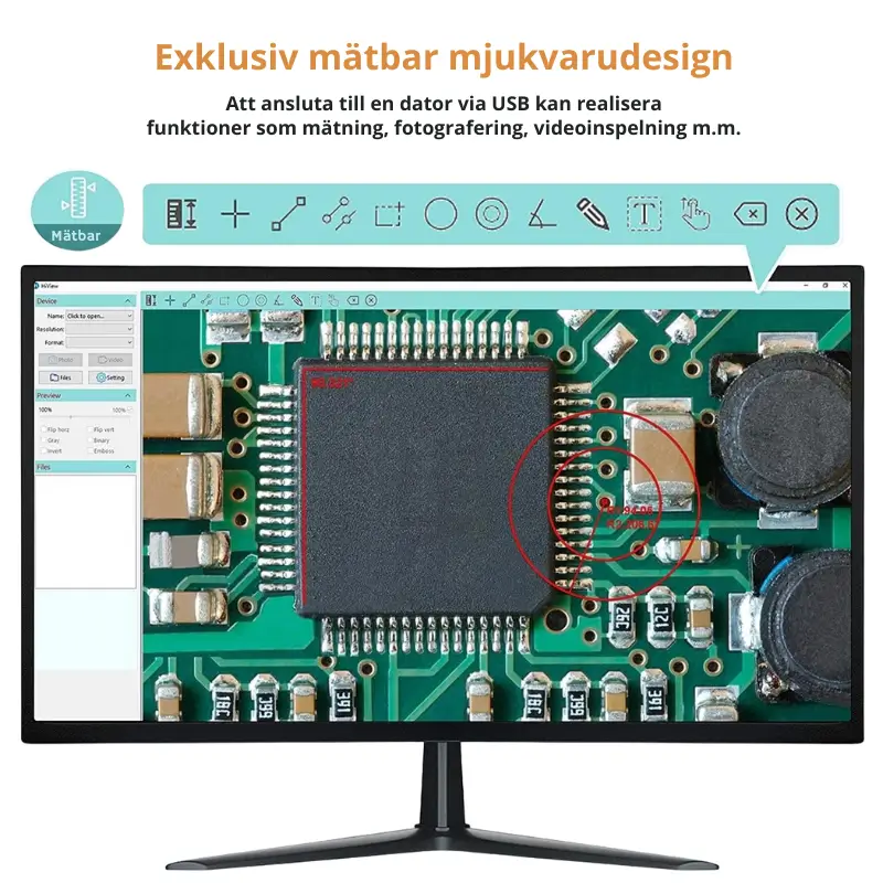 Mikroskop Digitalt LCD-skärm - 1200X Förstoring 3