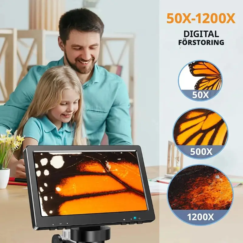 Mikroskop Digitalt LCD-skärm - 1200X Förstoring 2