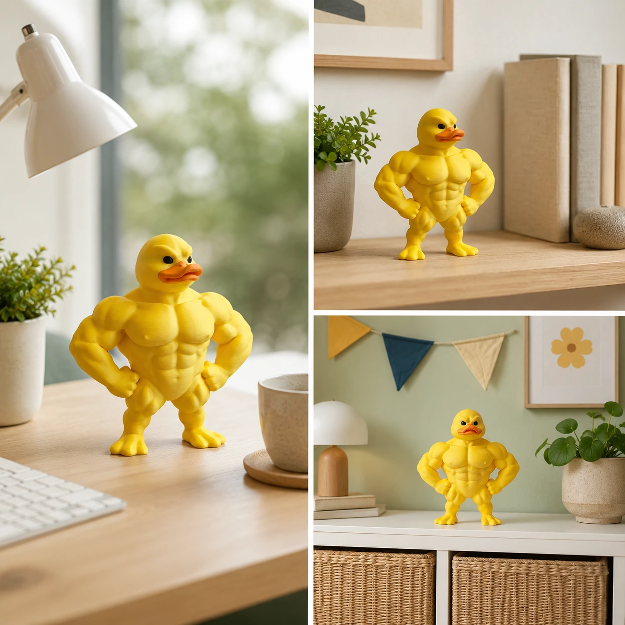 Muskelanka Staty – Rolig Dekoration i Resin