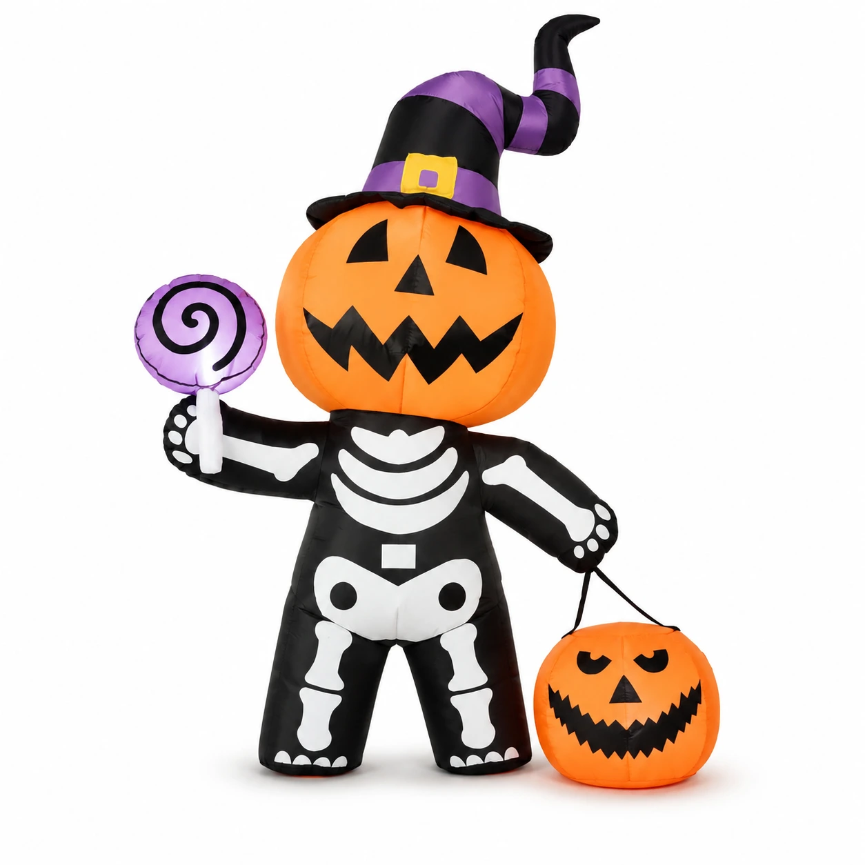 Uppblåsbar halloweenfigur för trädgård med LED-belysning