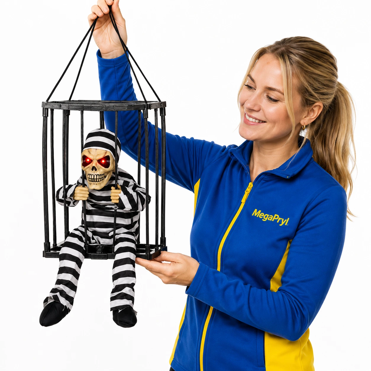 Hängande Halloween-dekoration med ljud och lysande ögon