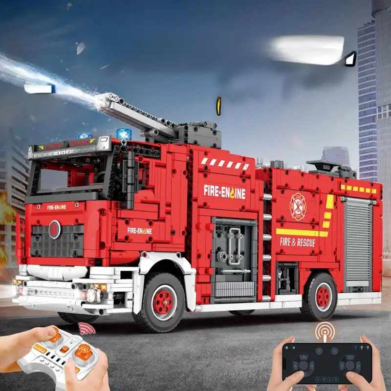 Fjärrstyrd Brandbil för Barn – Mobil- och Fjärrkontroll 3