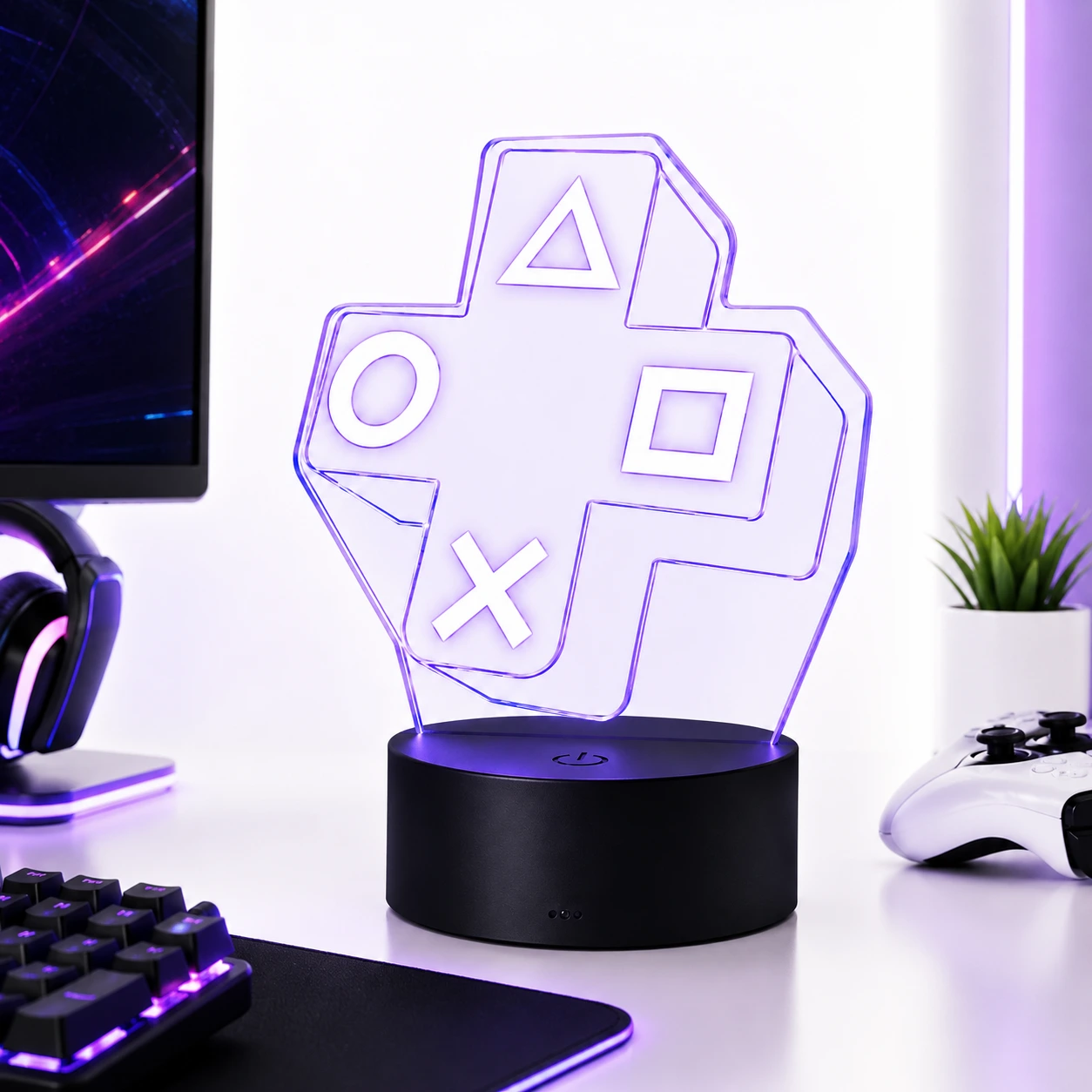 Nattlampa Gaming LED – Färgskiftande Touchlampa med USB
