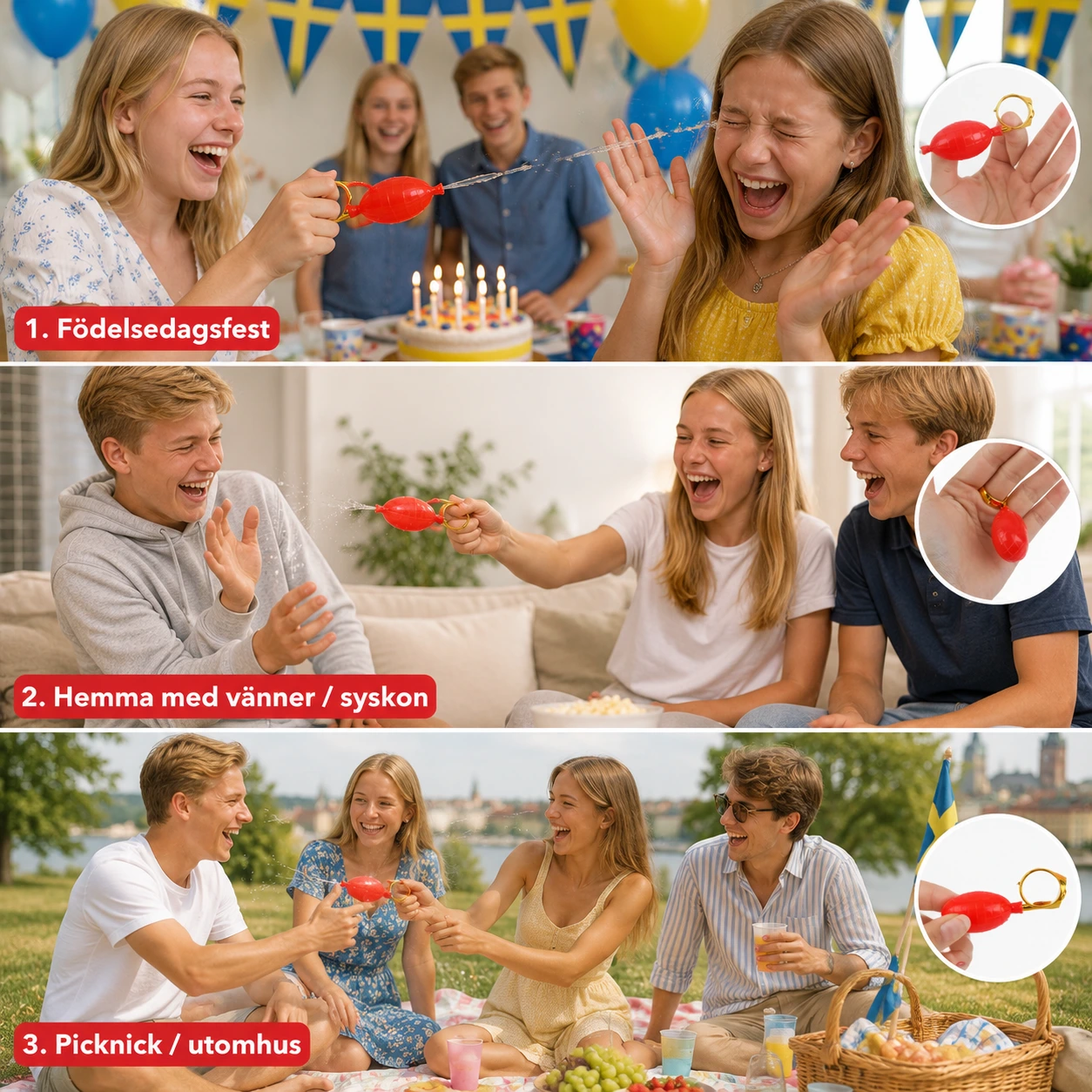 Vattenring Prank – Sprutande Skämtleksak