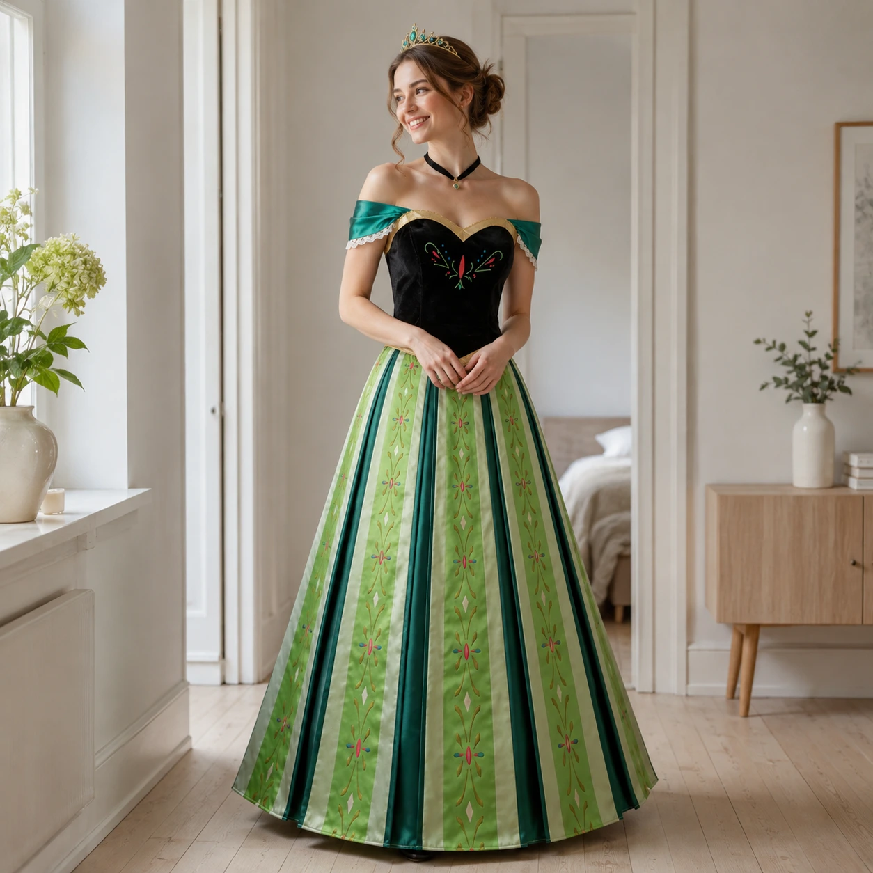 Prinsessklänning för maskerad och cosplay