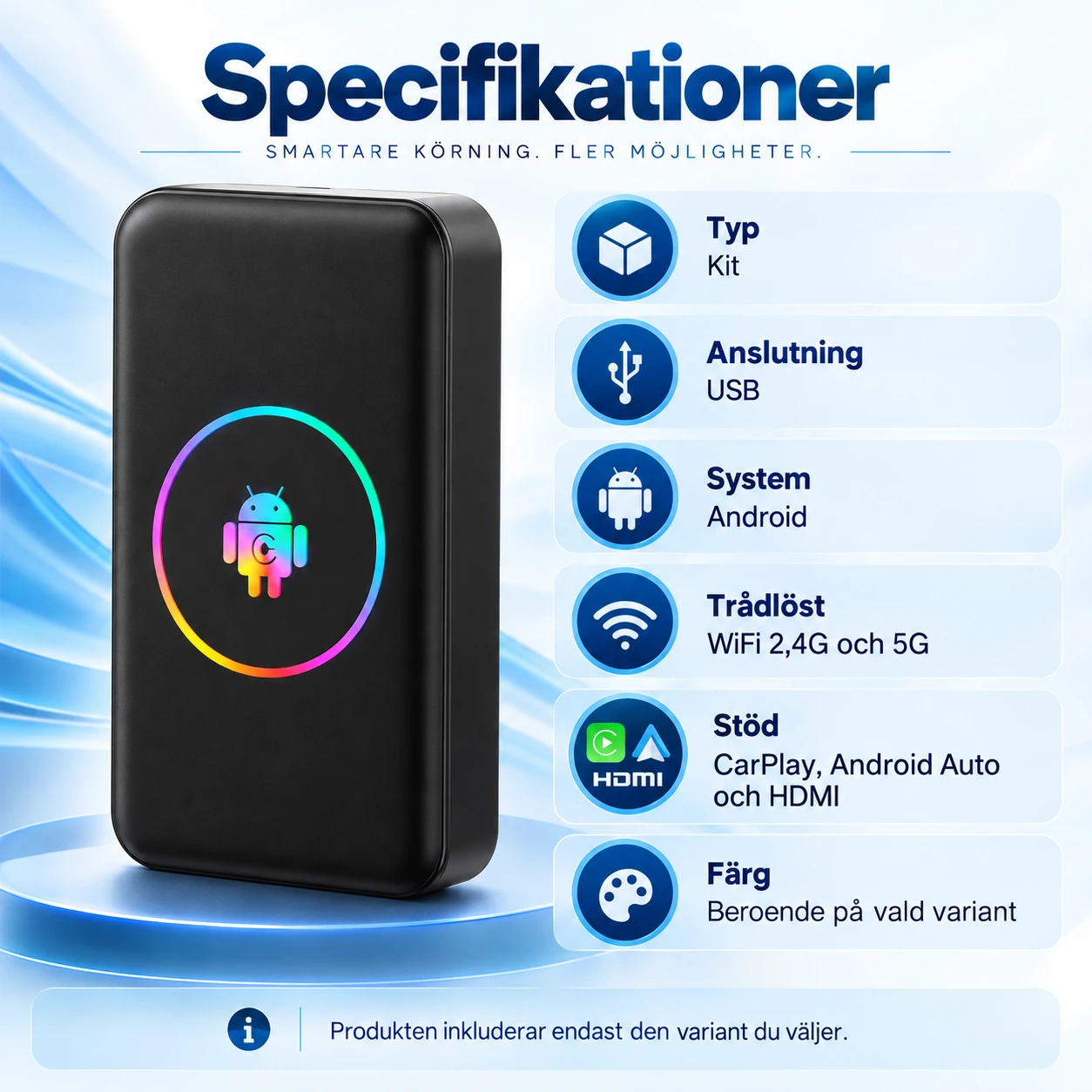 Langaton CarPlay-boxi HDMI-liitännällä