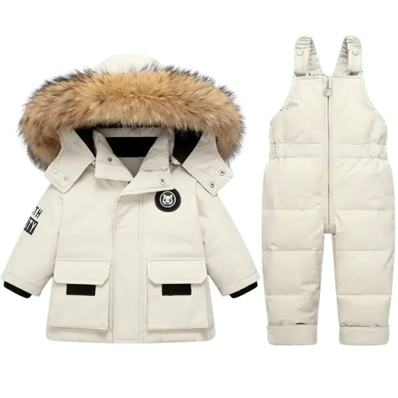 Vinterset Barn Dunjacka & Overall - Pälskrage 12