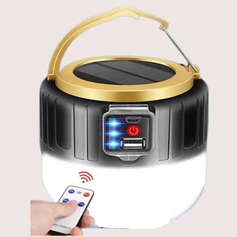 Campinglampa Solcellsdriven LED - Vattentät 6