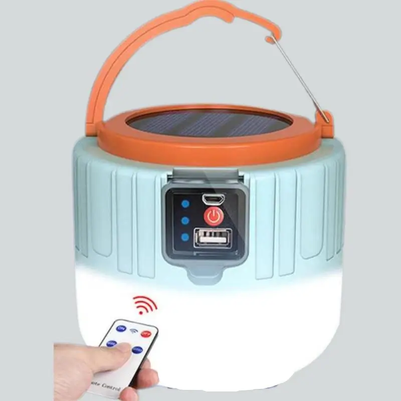 Campinglampa Solcellsdriven LED - Vattentät 7