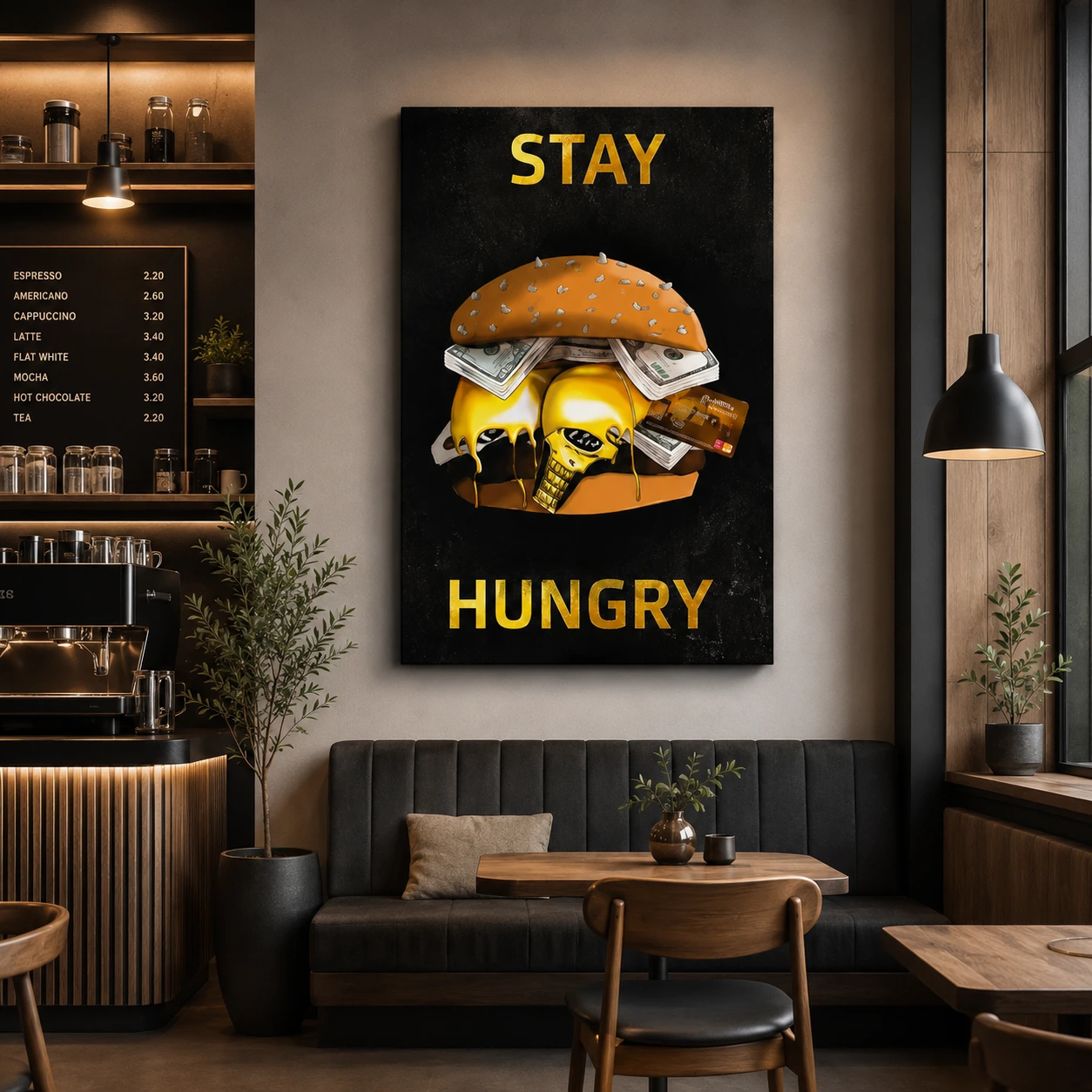 Burgare Canvas Tavla – Stay Hungry Väggdekoration