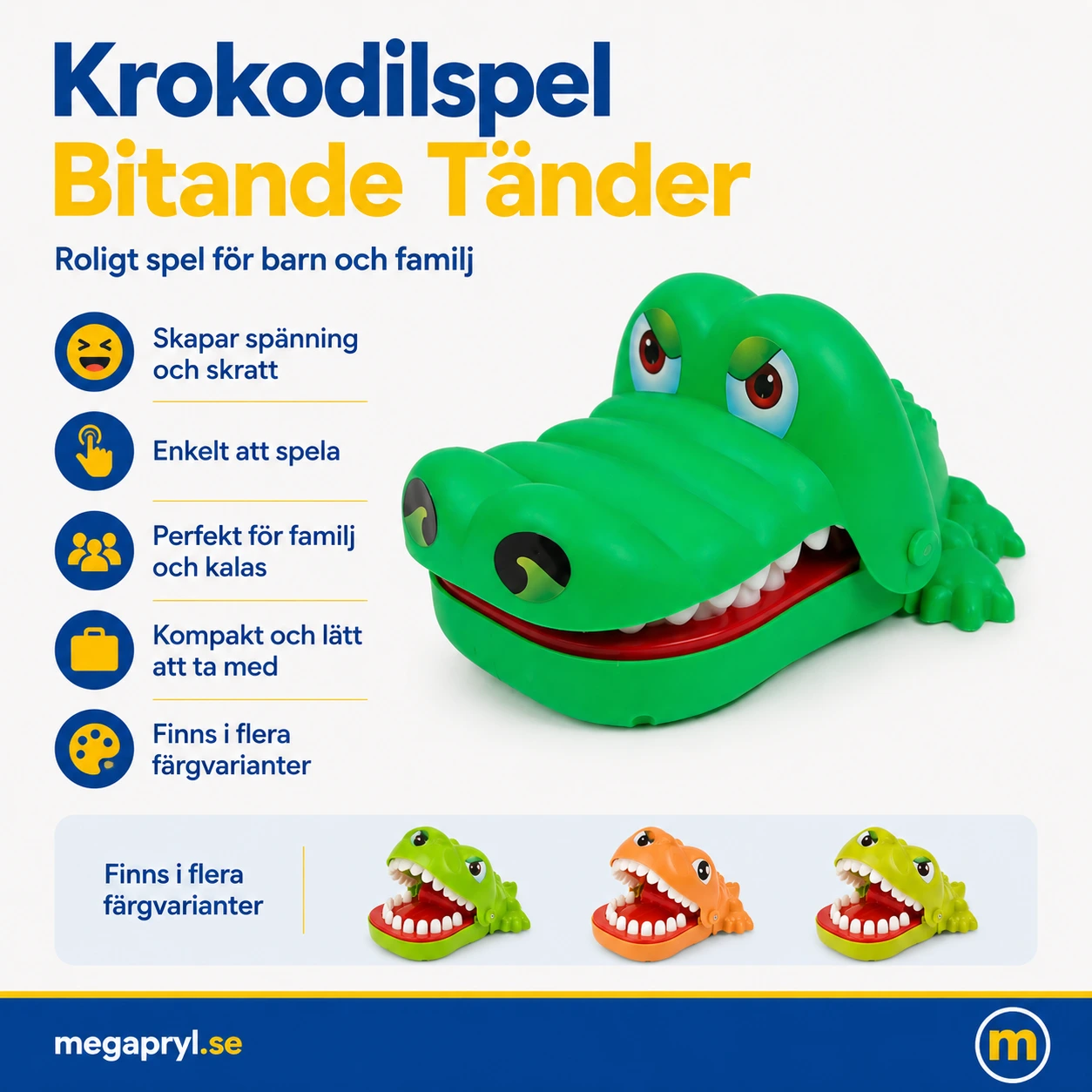 Krokodilspel Bitande Tänder för Barn och Familj