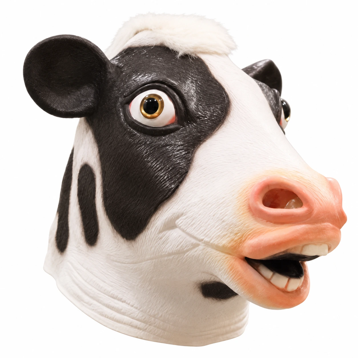 Svart och Vit Ko Latexmask