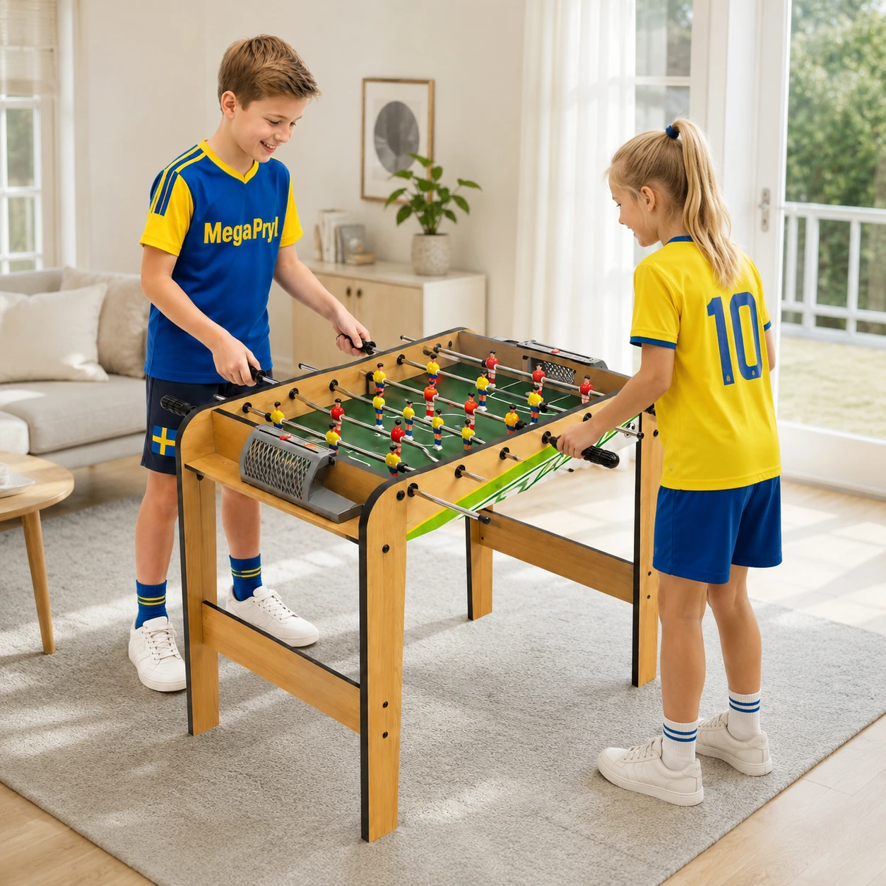 Fotbollsbord för barn med manuella poängräknare