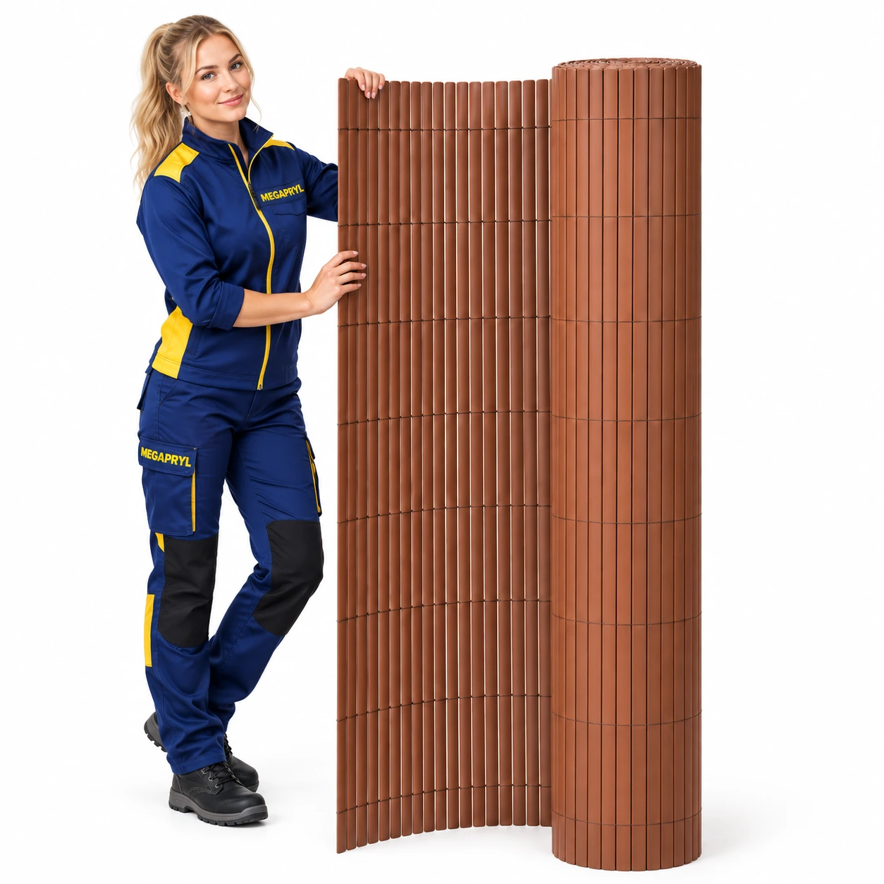 Trädgårdsskärm i PVC för insynsskydd 110 x 300 cm