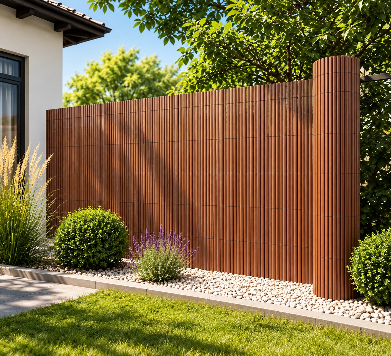 Trädgårdsskärm i PVC för insynsskydd 110 x 300 cm