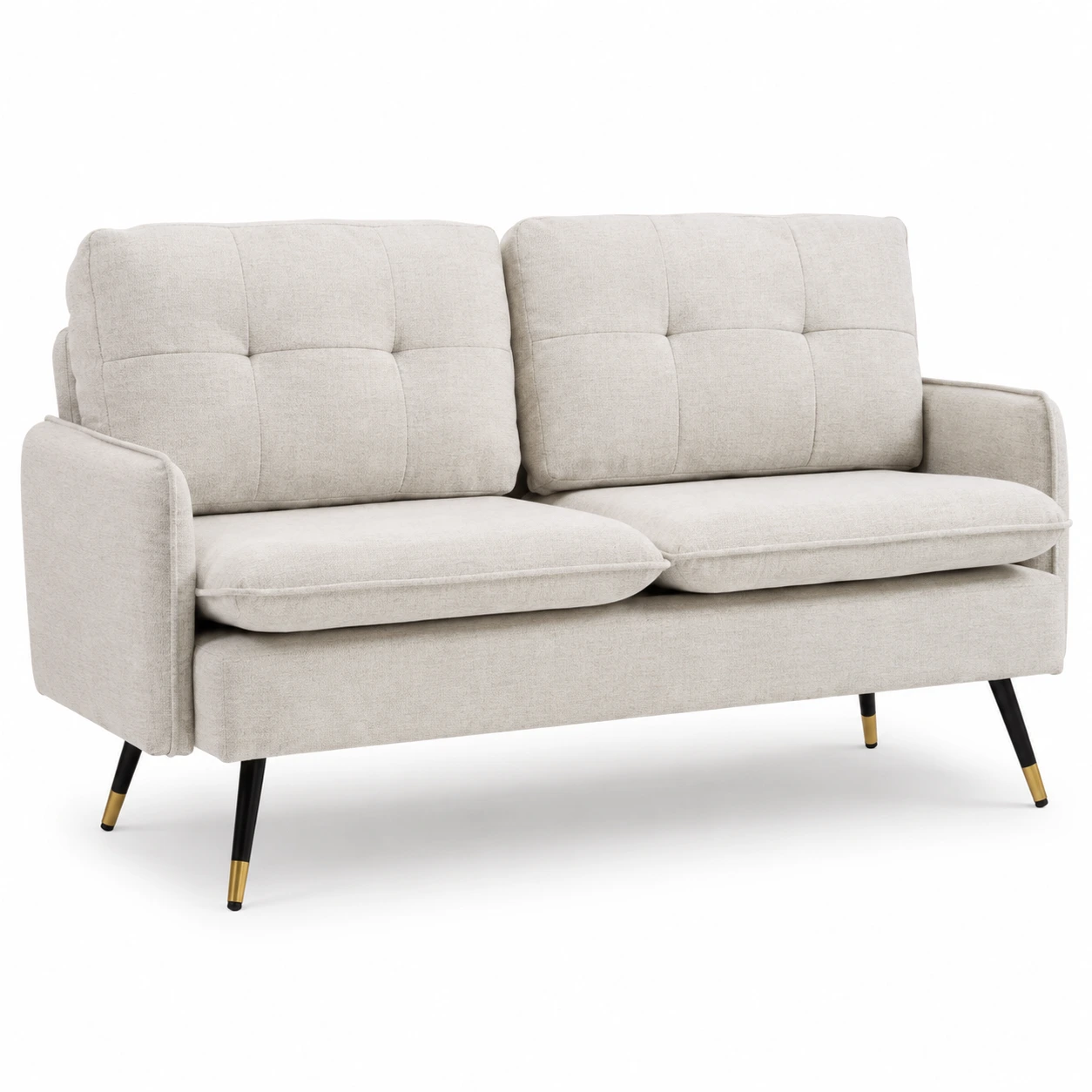 2-sits soffa för vardagsrum med stålben 139 cm