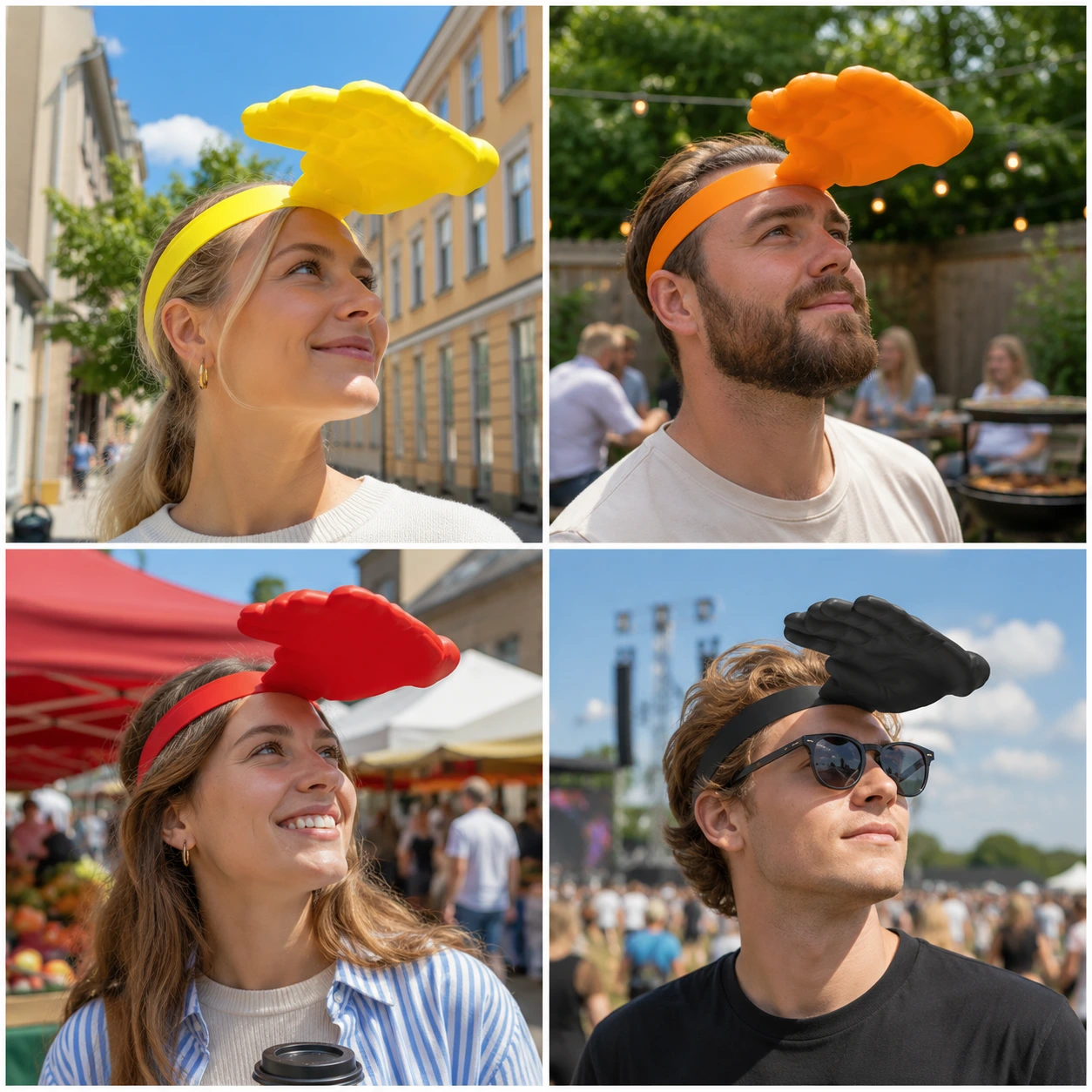 Handvisir Pannband – Roligt Solskydd för Fest