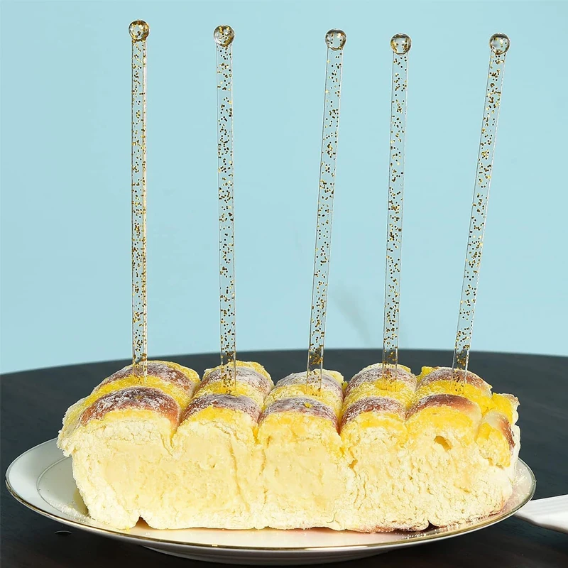 Drinkpinnar Cocktail Guldglittriga 50-pack 4