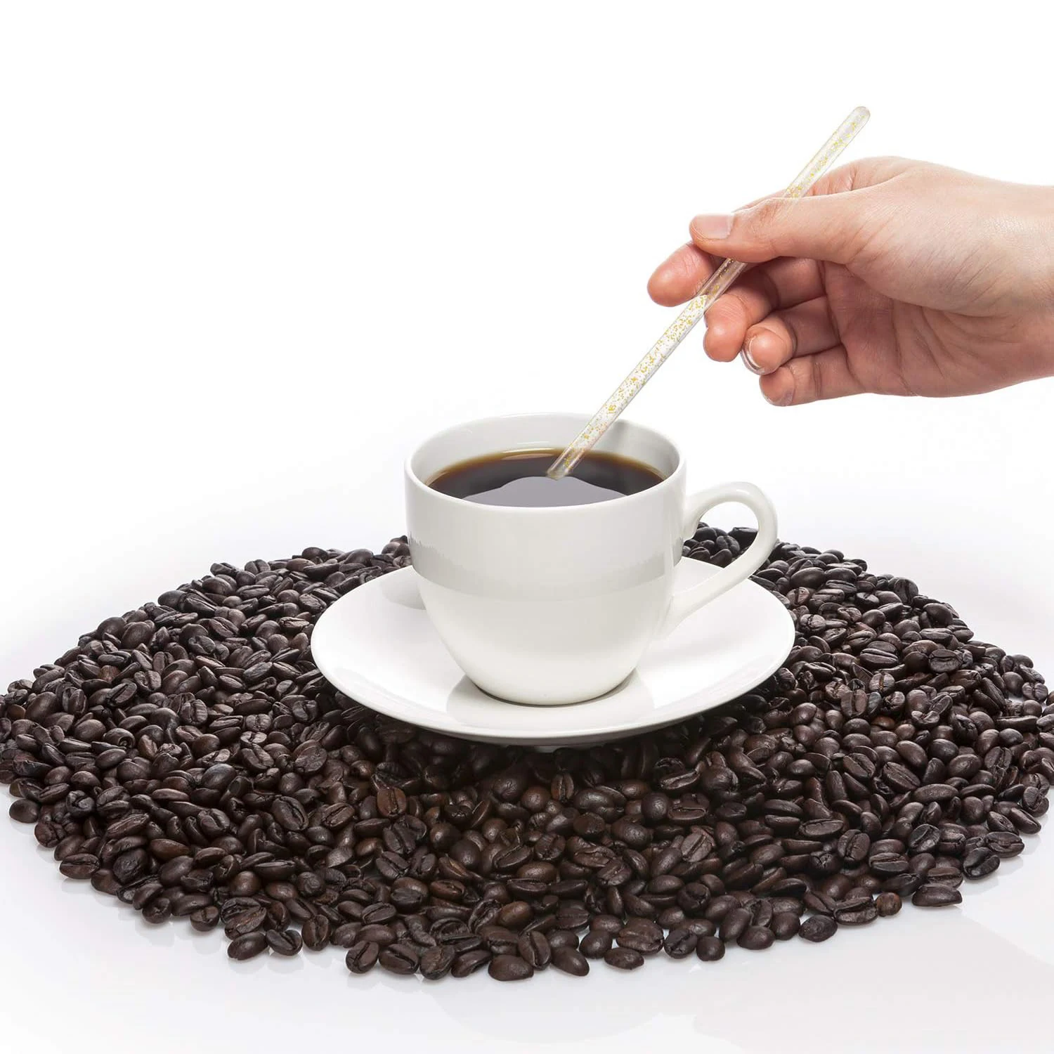 Drinkpinnar Cocktail Guldglittriga 50-pack 3