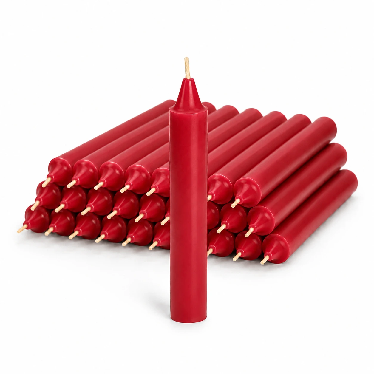 Röda Konljus 20-pack – Dekorativa Ljus