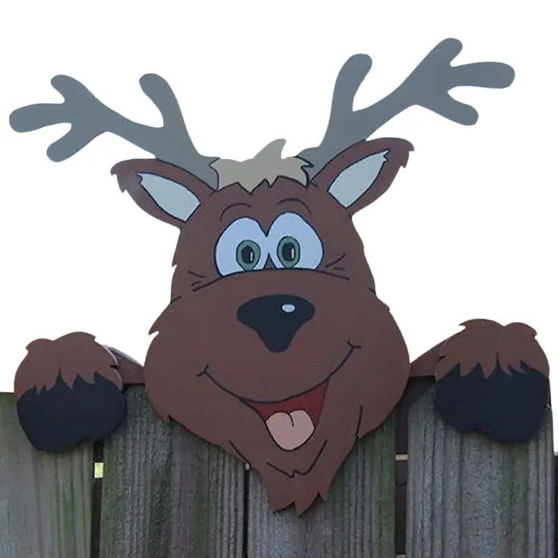 Julstaket Dekoration med Tomte och Snögubbe 6