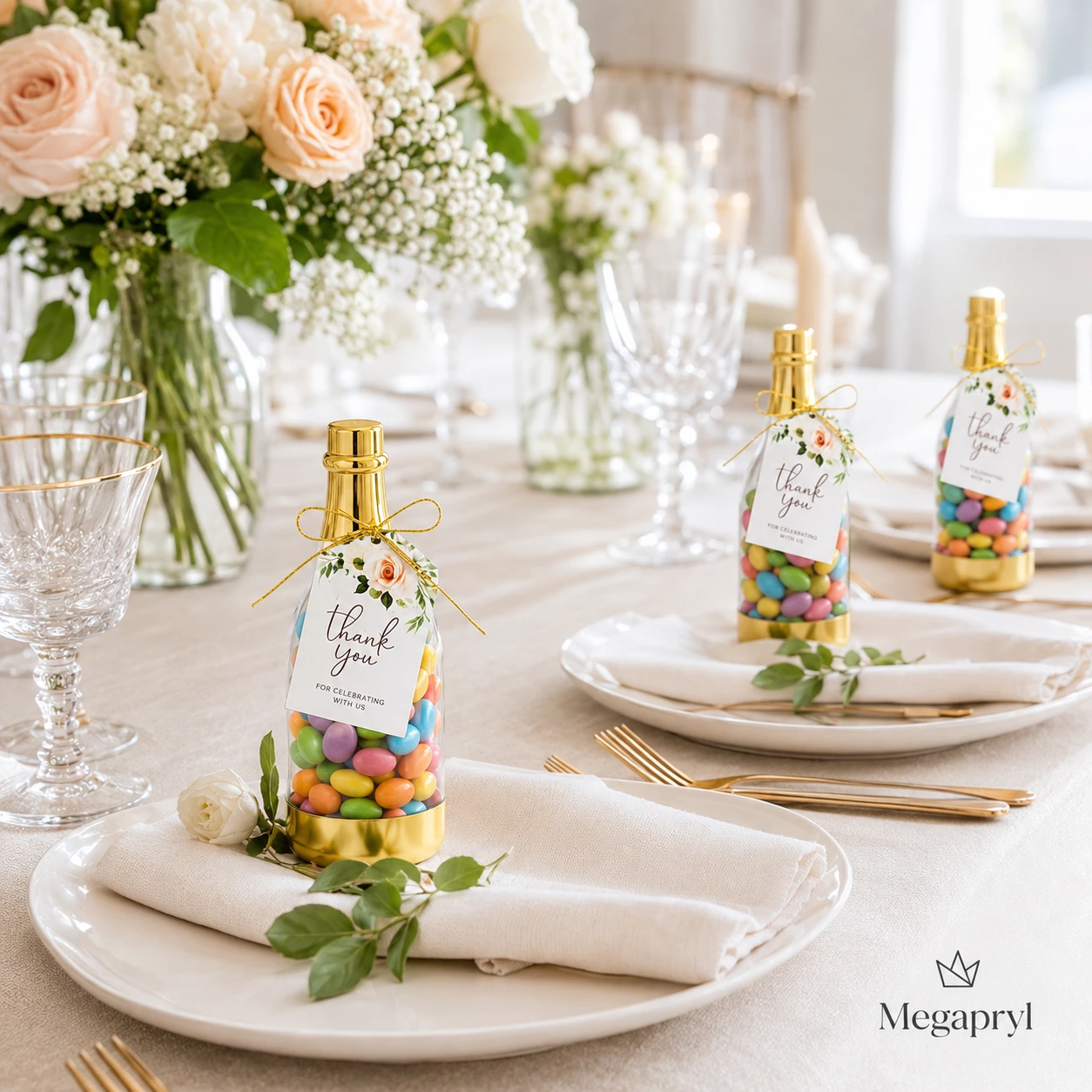 Mini Champagneflaskor för Godis 10-pack