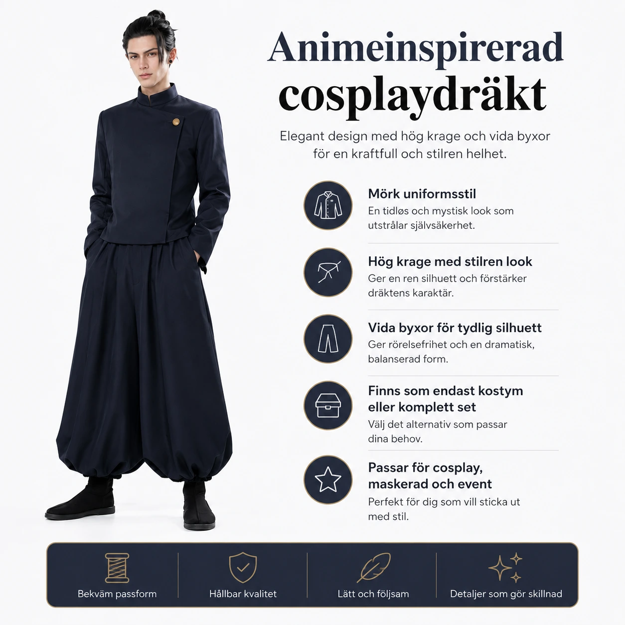 Cosplay-dräkt i stil med en japansk häxskola