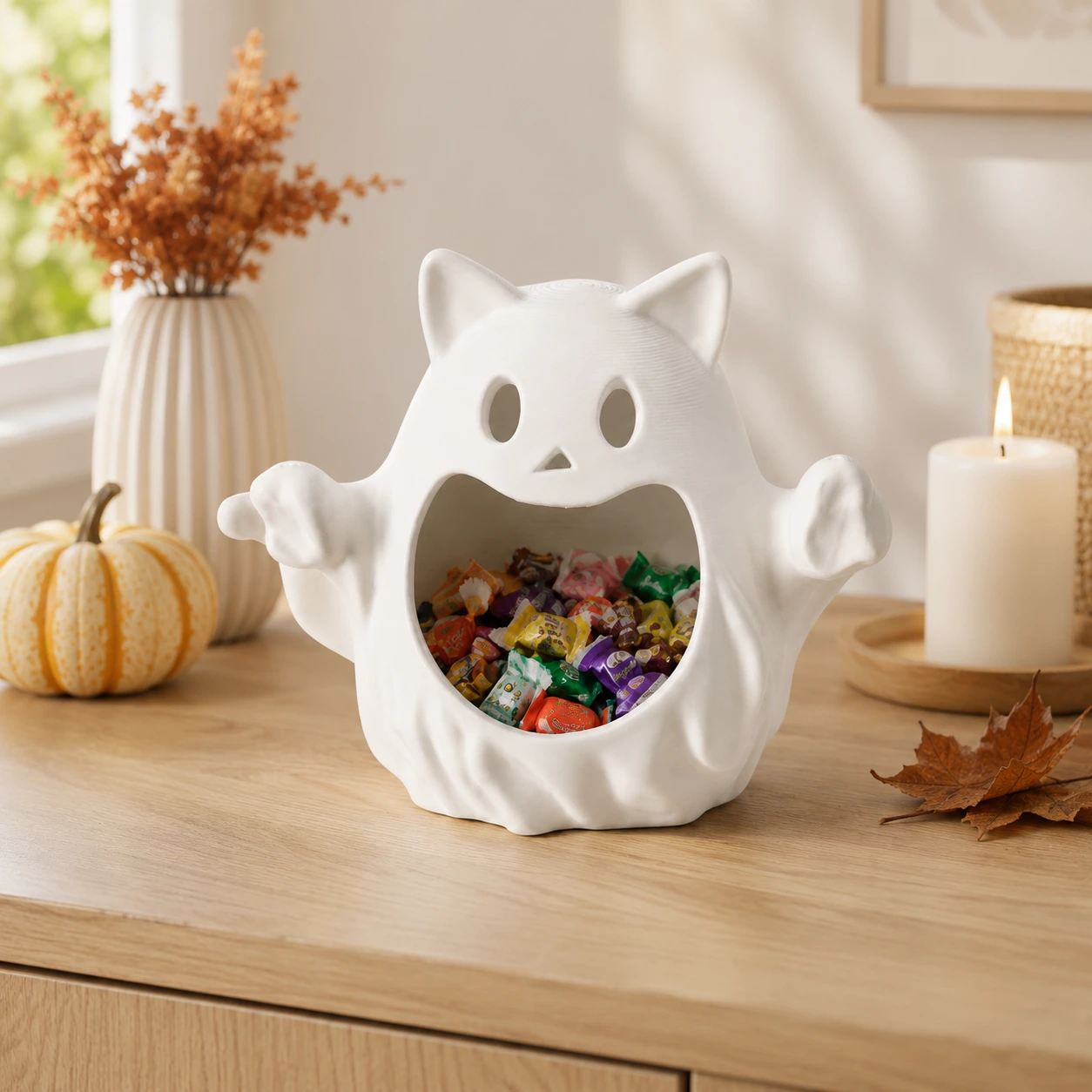 Godisskål i spökform för halloween