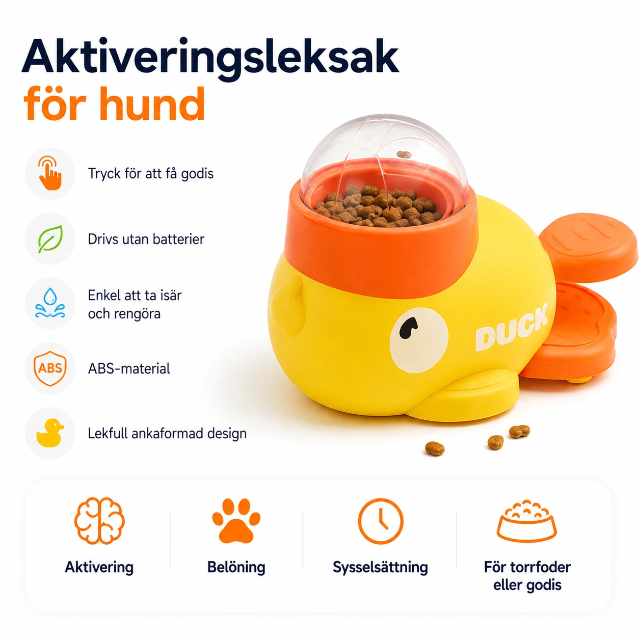 Aktiveringsleksak för hund med godisdispenser