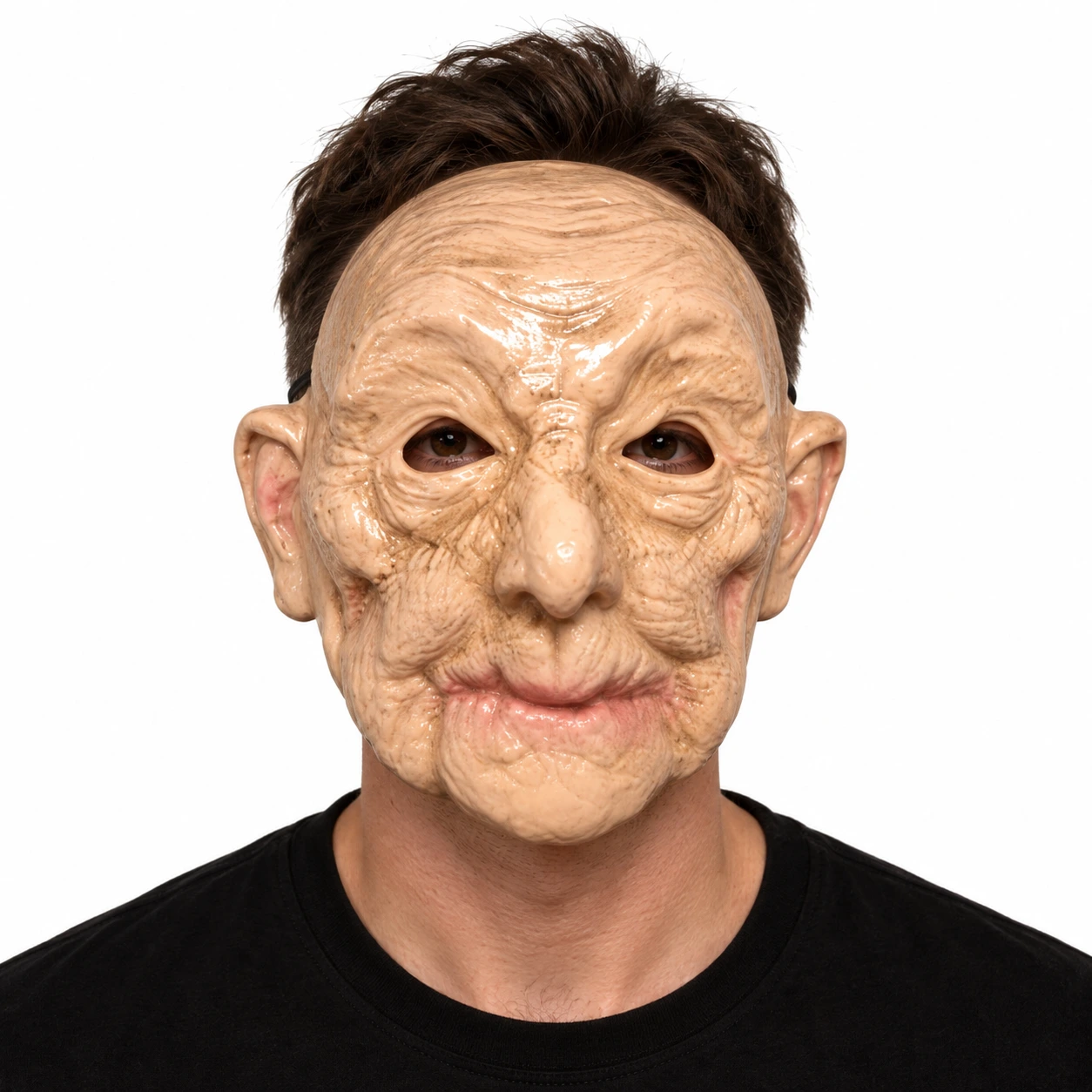 Mask gammal man i plast, heltäckande