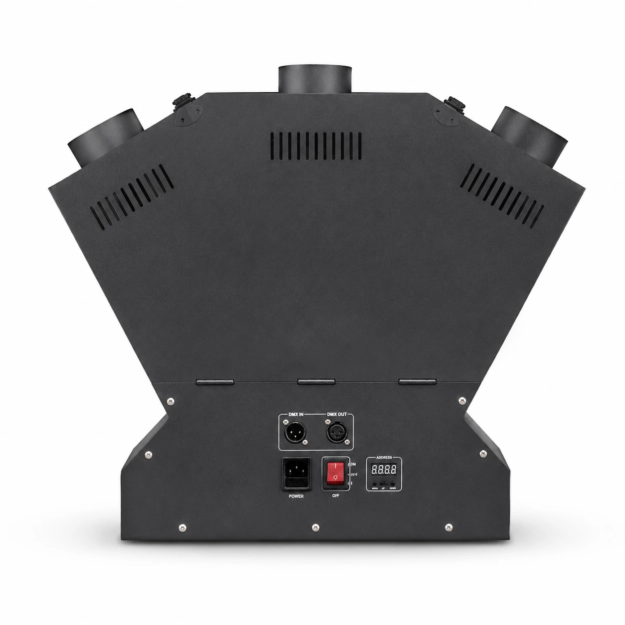 Scenflammasmaskin med tre munstycken och DMX512