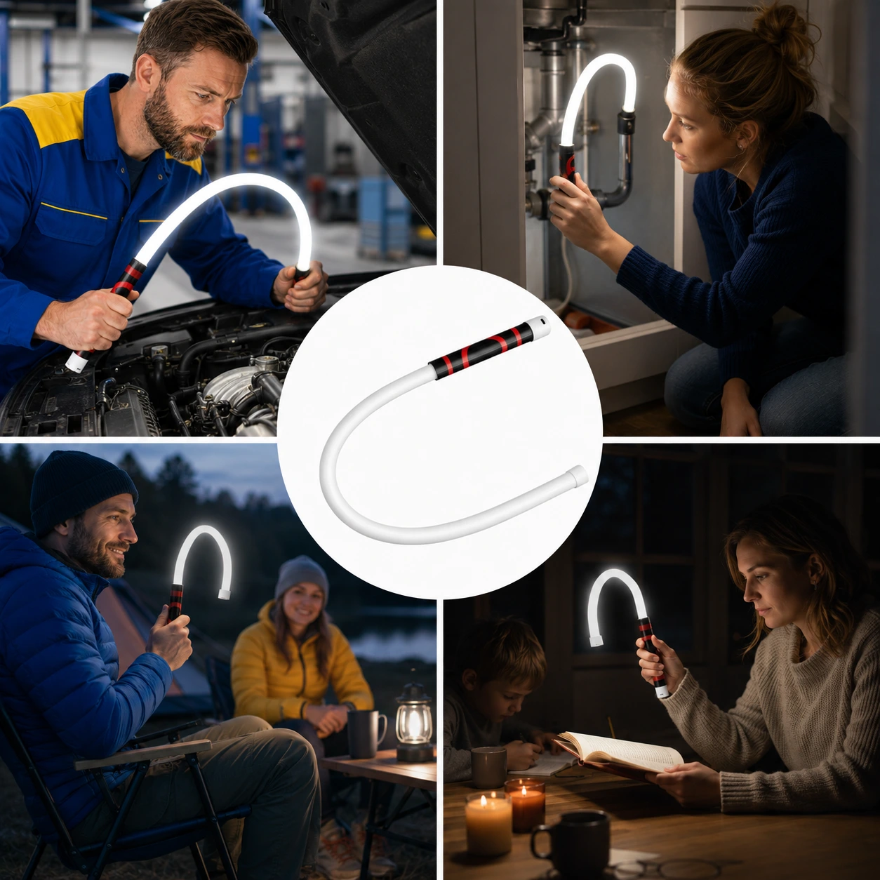 Arbetslampa LED 73 cm – Böjbar och Uppladdningsbar