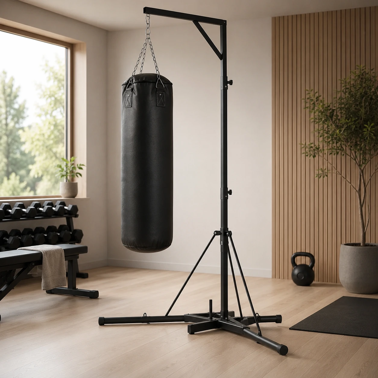 Boxsäcksställ fristående med justerbar höjd
