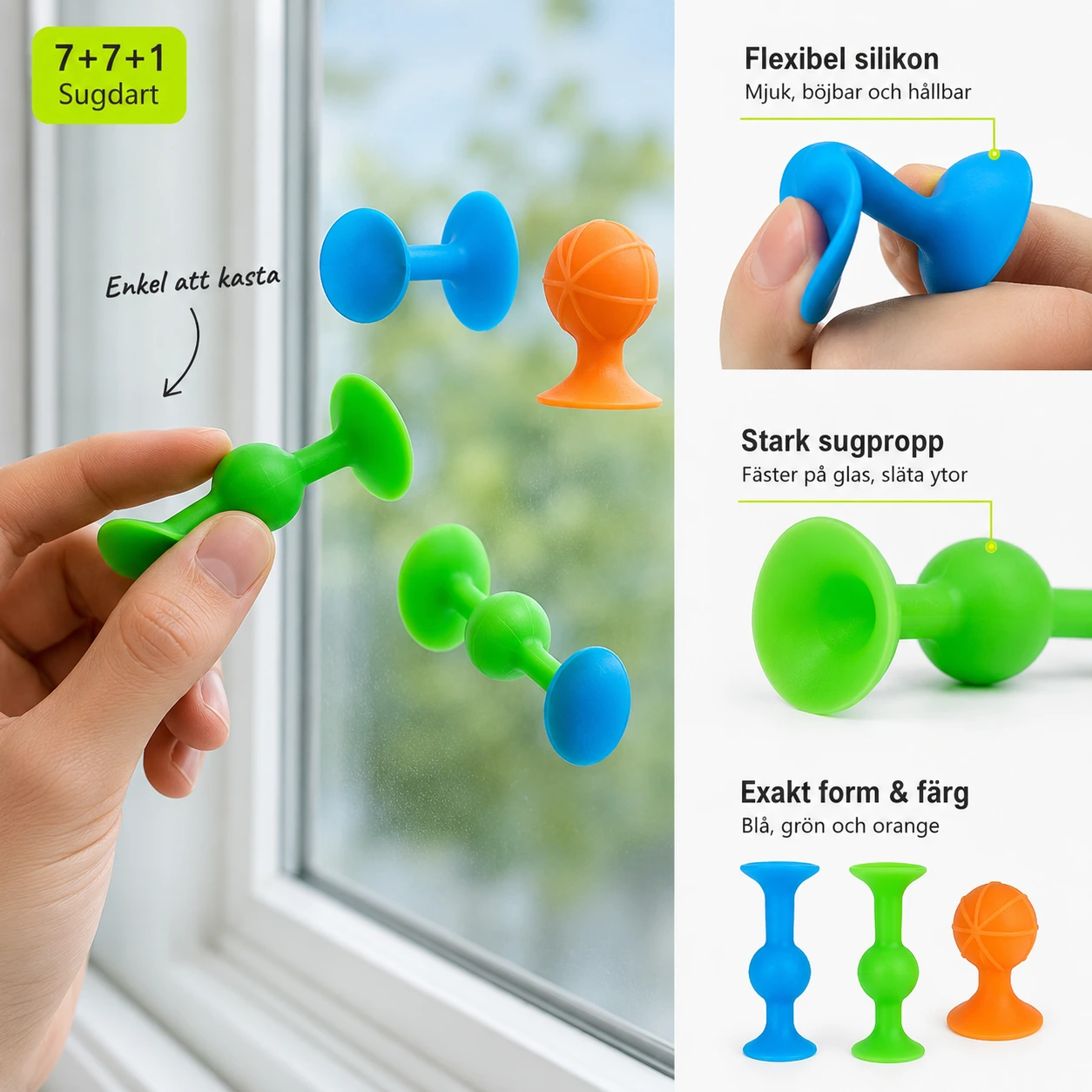 Sugproppsdart i Silikon för Lek och Fidget