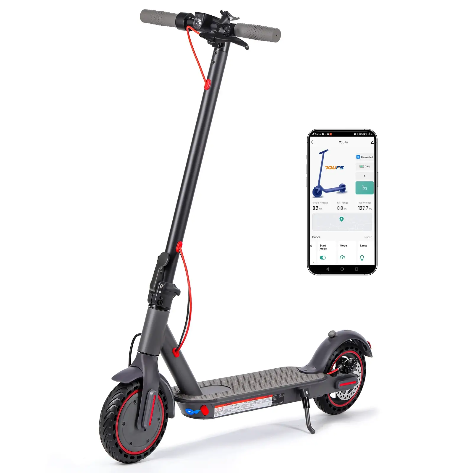 Elsparkcykel med App