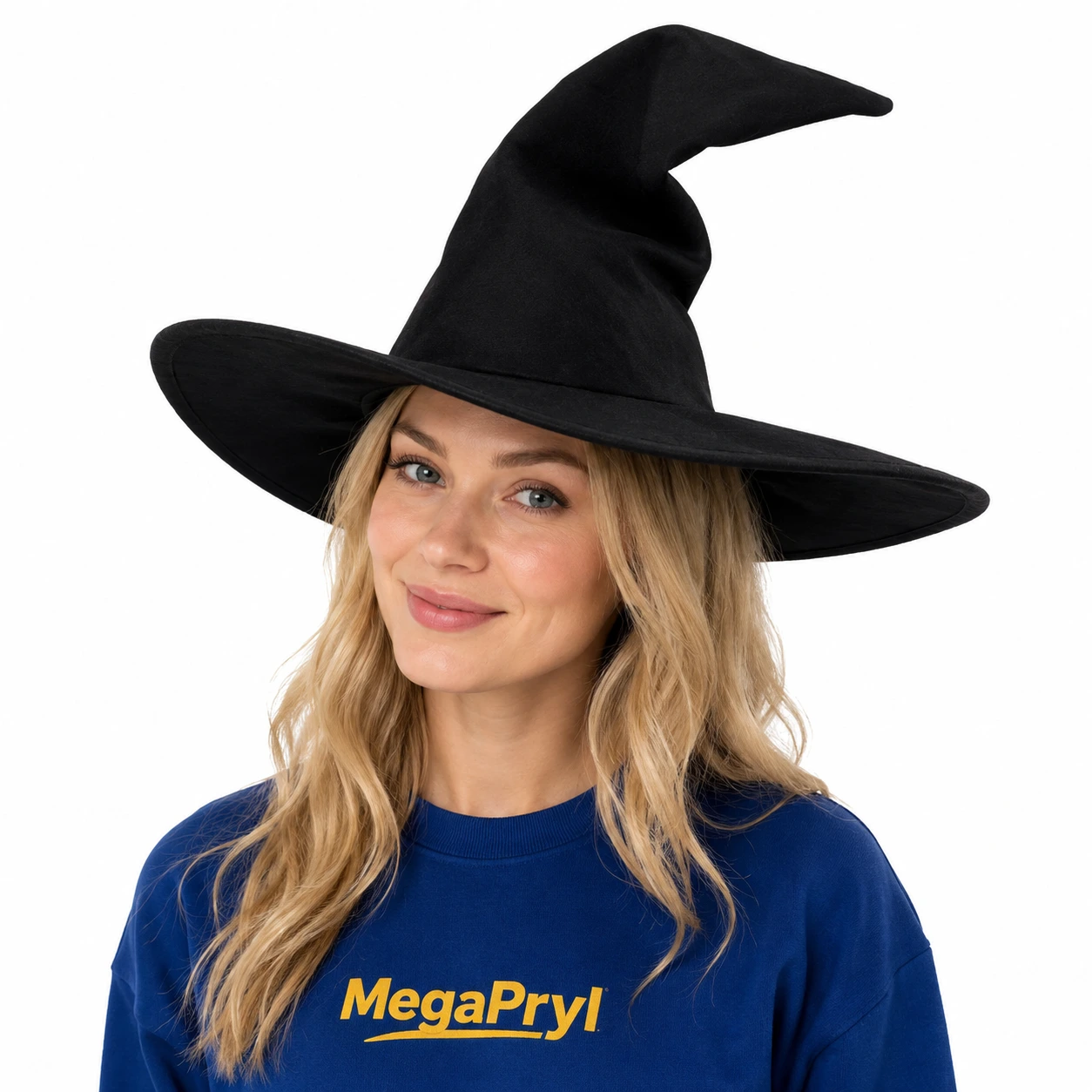 Häxhatt för halloween och maskerad i svart