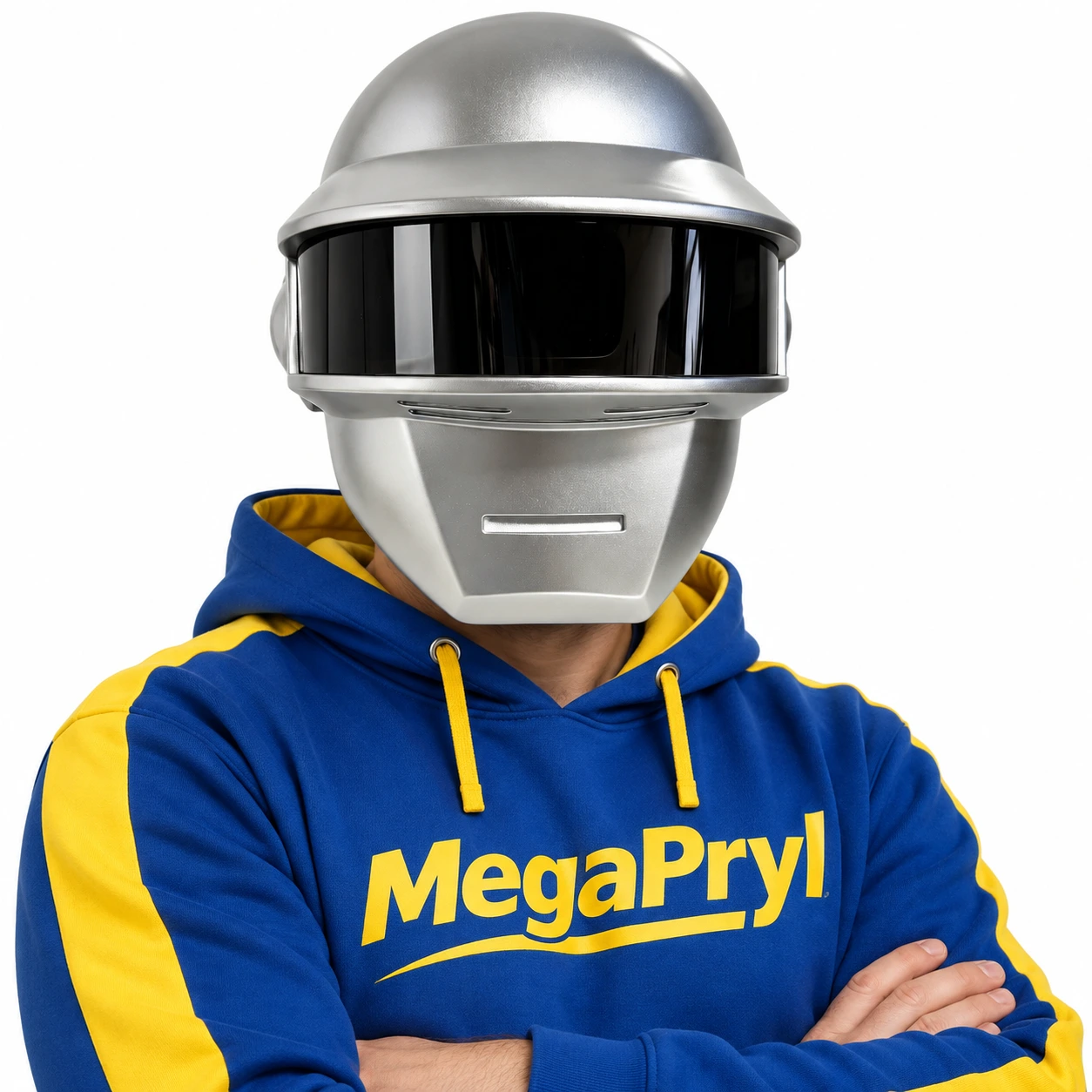 Silver & Guld Robot Hjälm Mask