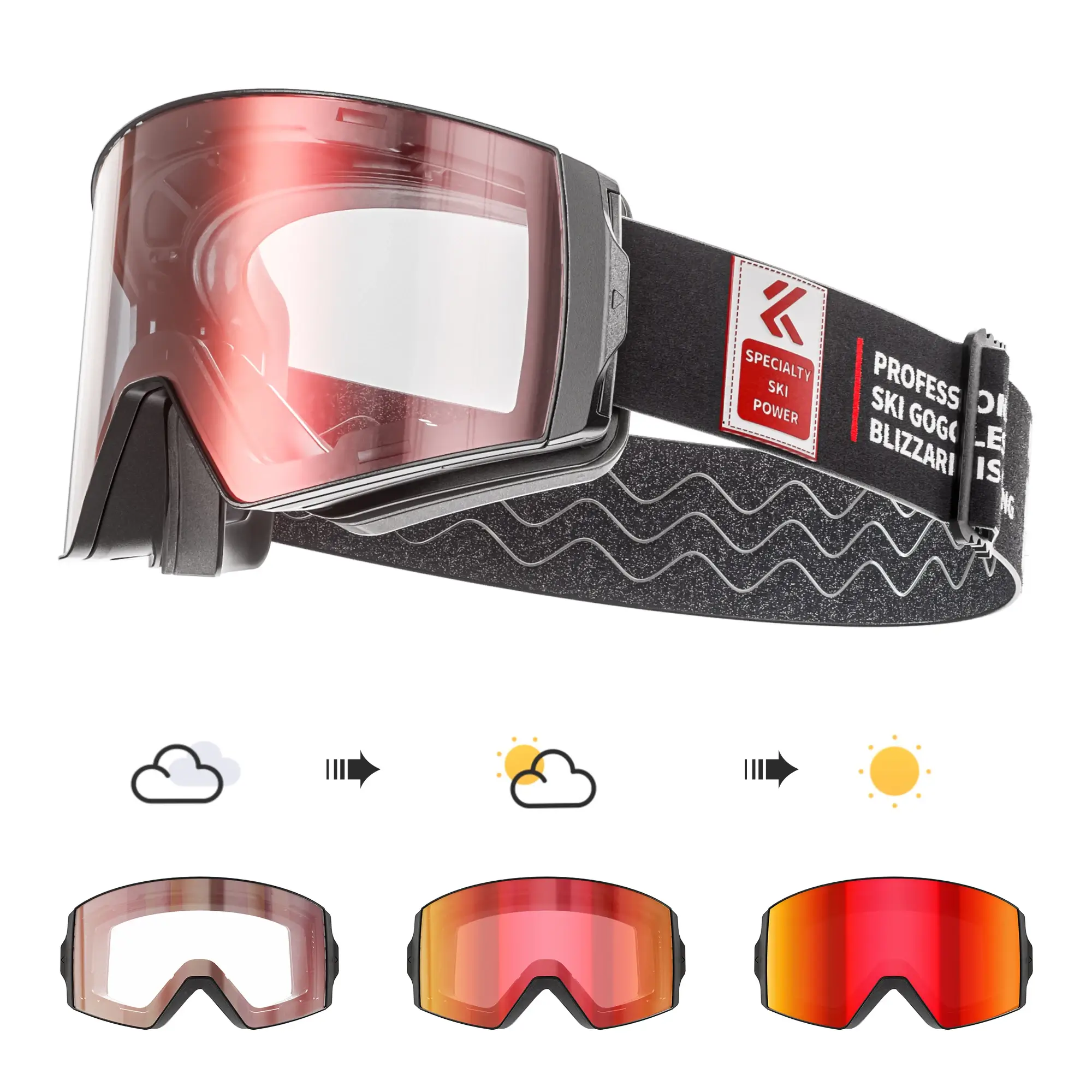 Photochromic Skidglasögon 7