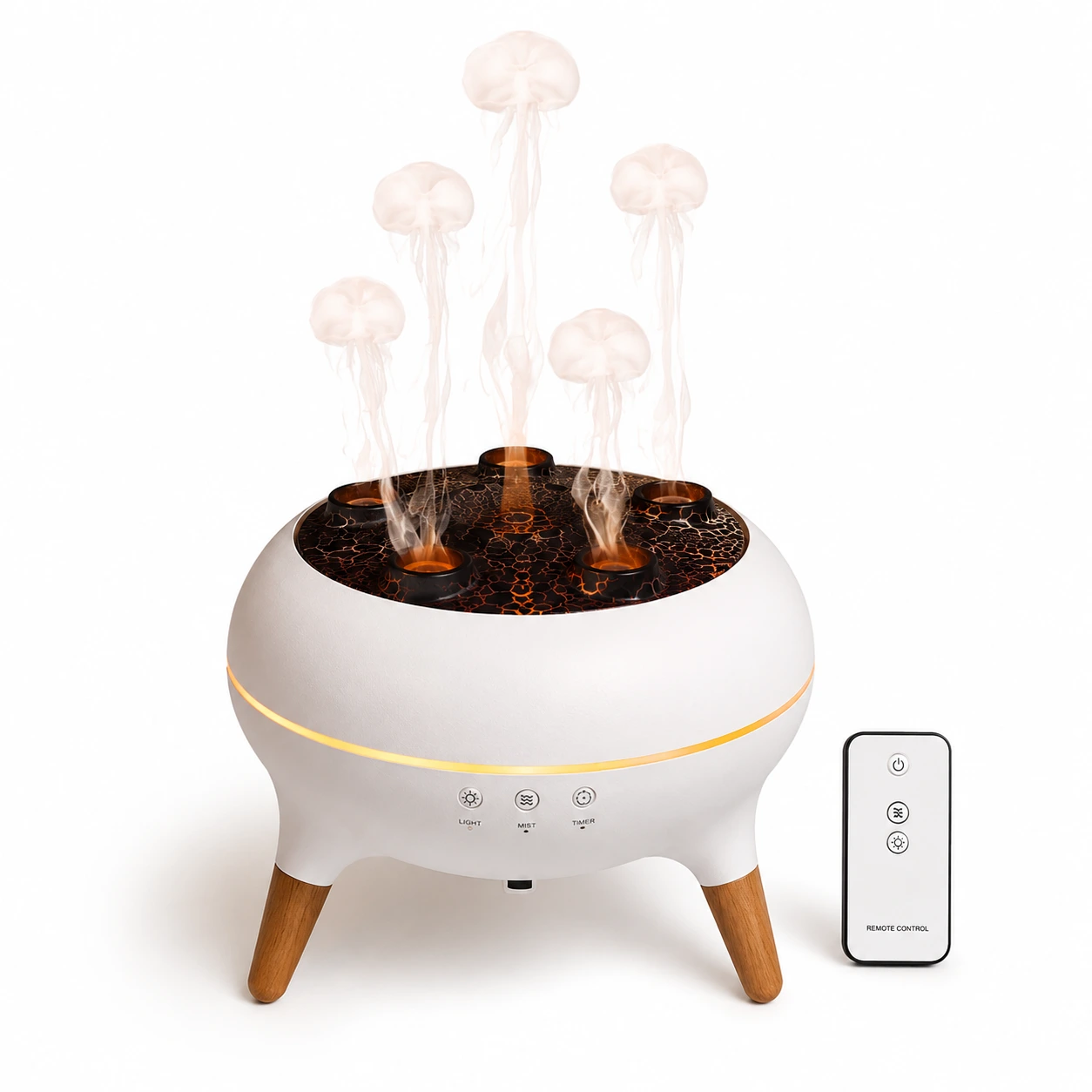 Aromadiffuser med Jellyfish-Effekt och Fjärrkontroll