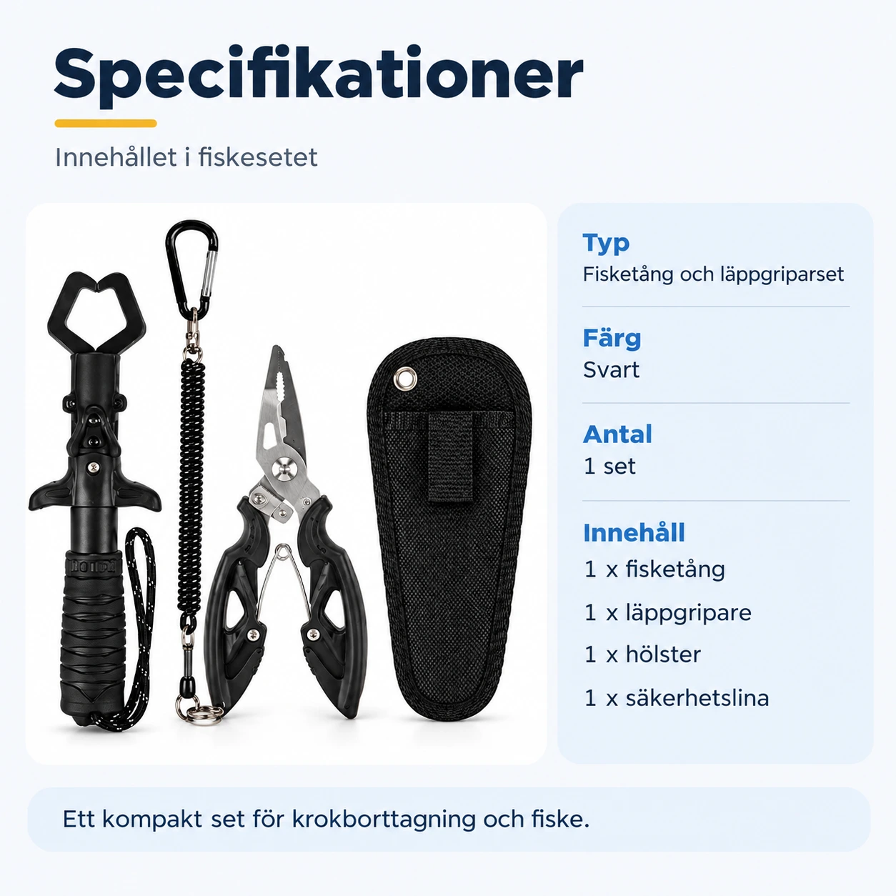 Kalastuspihdit ja kalan leukapihti koukun irrotukseen