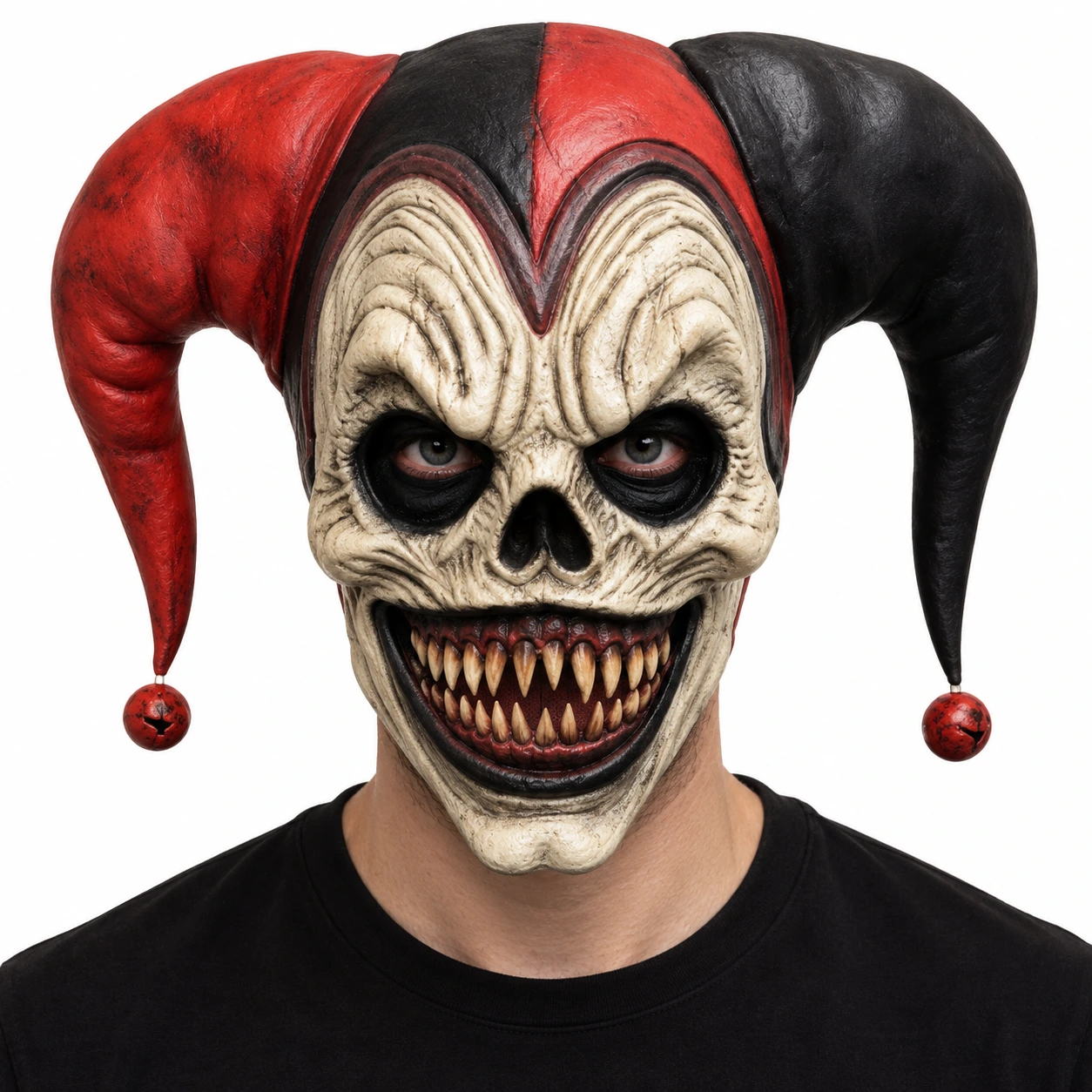 Läskig clownmask för halloween och maskerad
