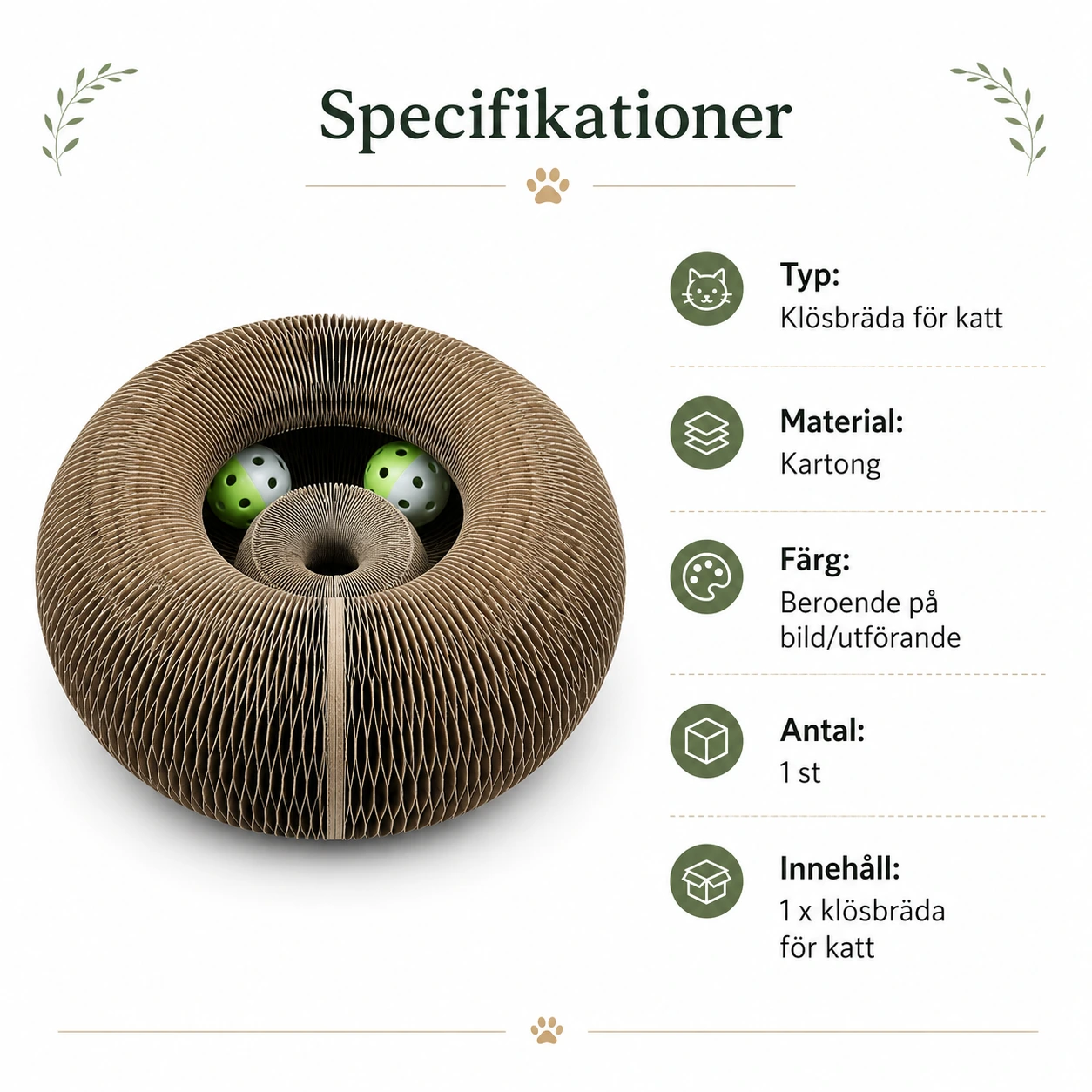 Klösbräda för katt i vikbar design