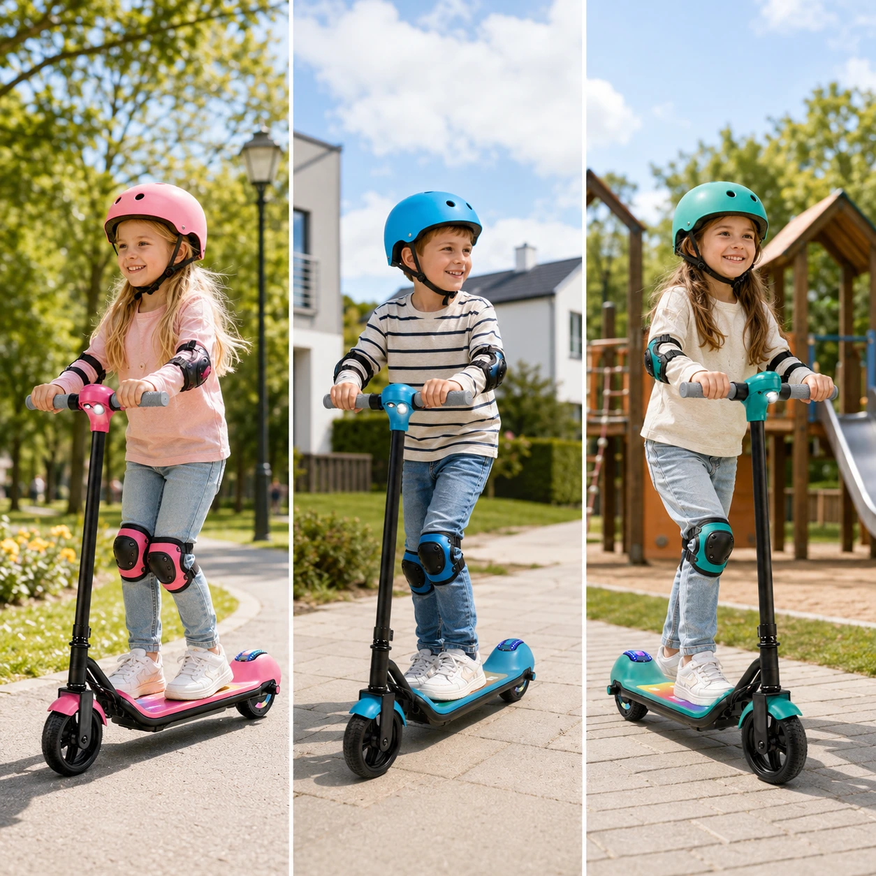 Elsparkcykel för Barn – LED-display & Bluetoothmusik
