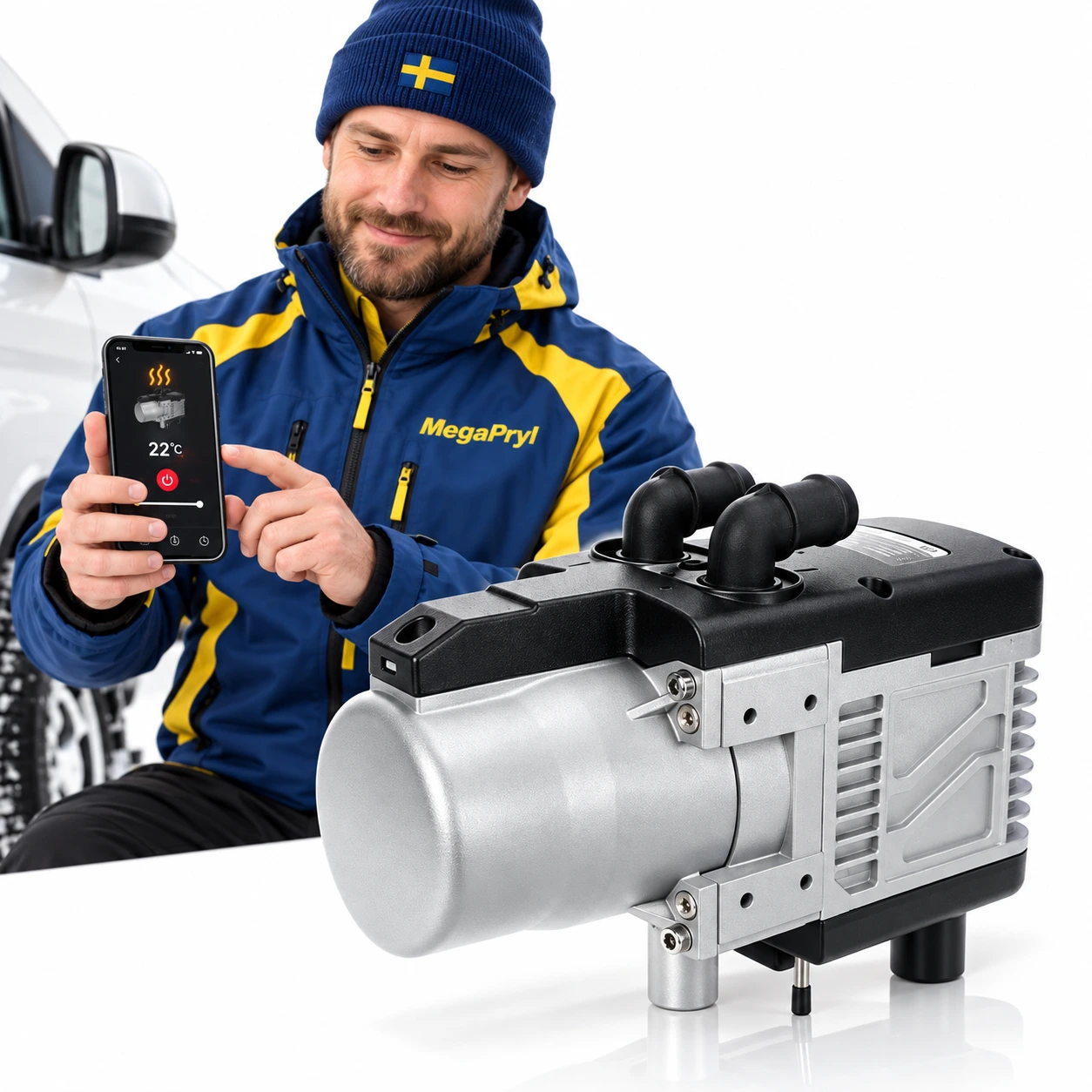 Nestekiertoinen pysäköintilämmitin ajoneuvoon, 12V