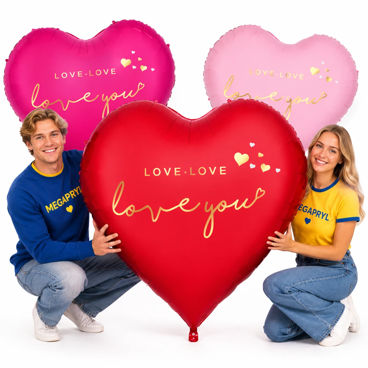 Hjärtballong Stor Love You – Röd Folieballong