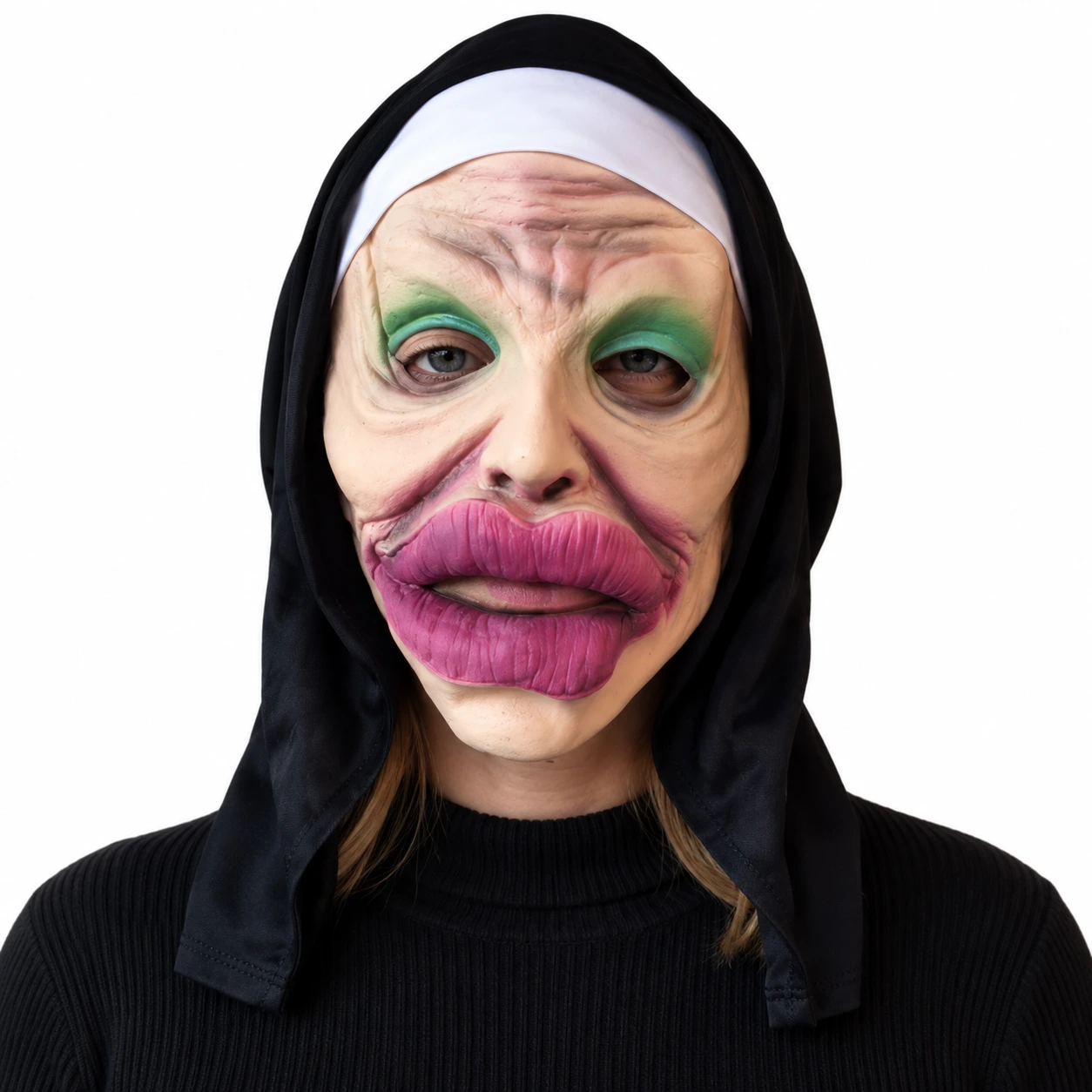 Mask nunna med huva