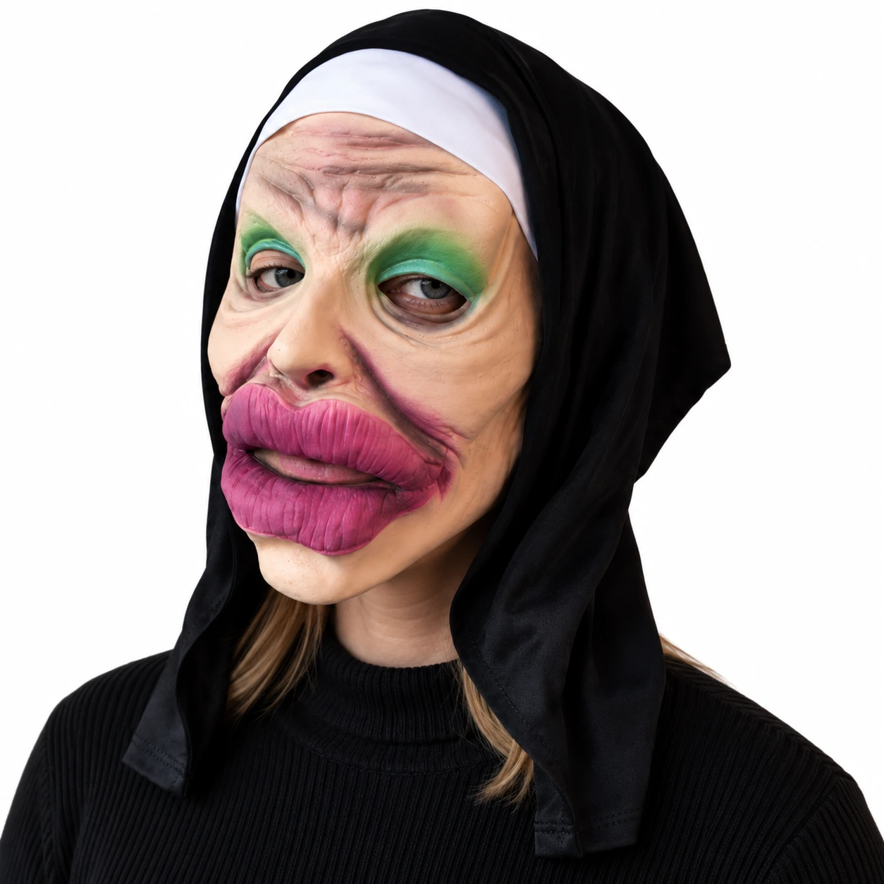 Mask nunna med huva