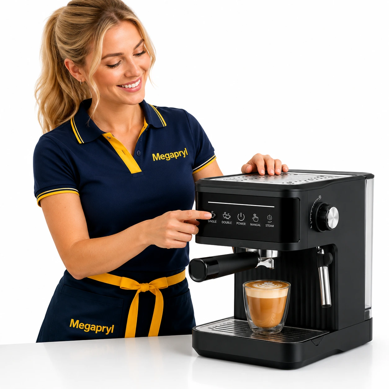 Espressomaskin 20 Bar med Touchskärm och Ångrör