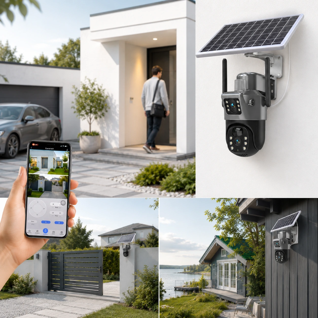 Solcellskamera 4G/WiFi 4MP med PTZ och Dubbel Lins