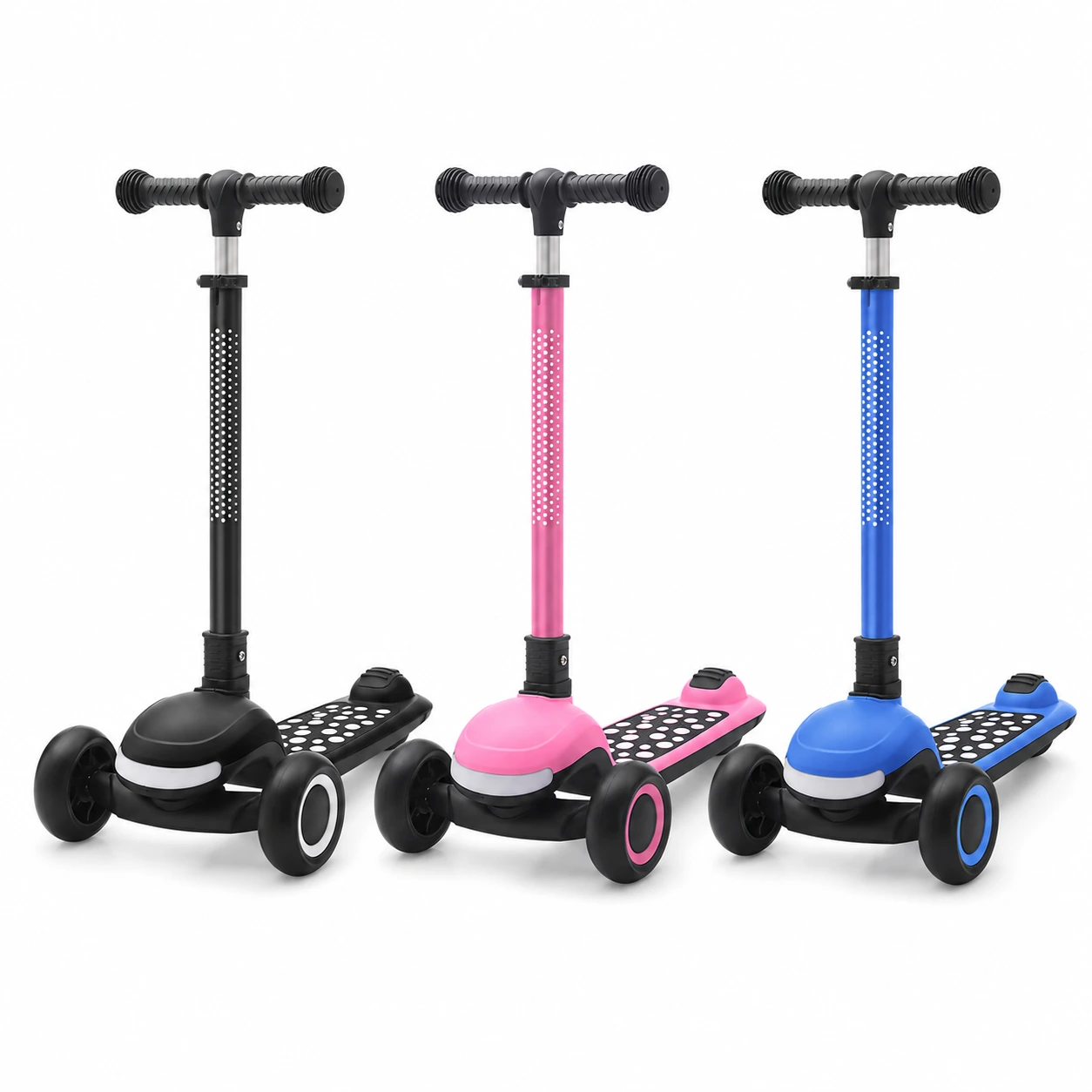 Barnsparkcykel med 3 Hjul – Hopfällbar med LED-hjul